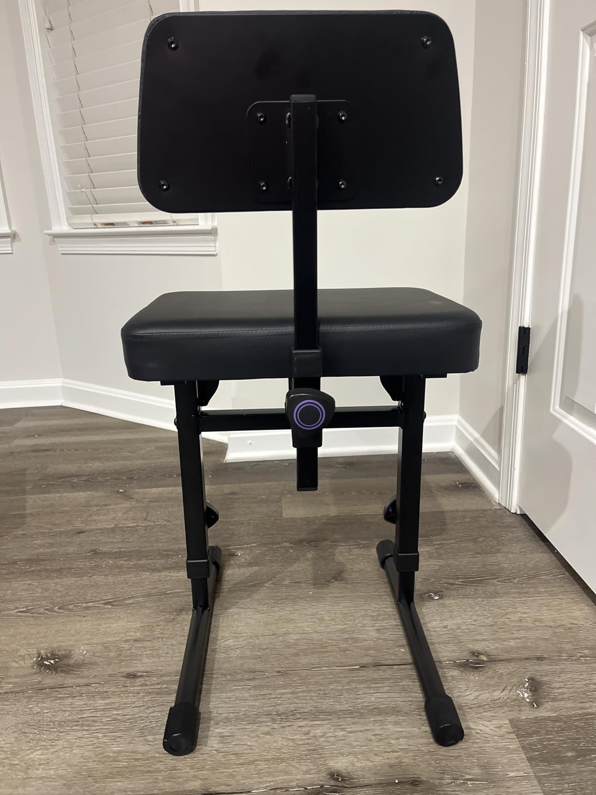 Liquid Stands Piano Bench Adjustable Stool - Music Keyboard Bench with Backrest Seat for Piano Keyboard Stand with Black Padded Cushion for Musicians Piano Stool Chair customer photo 2