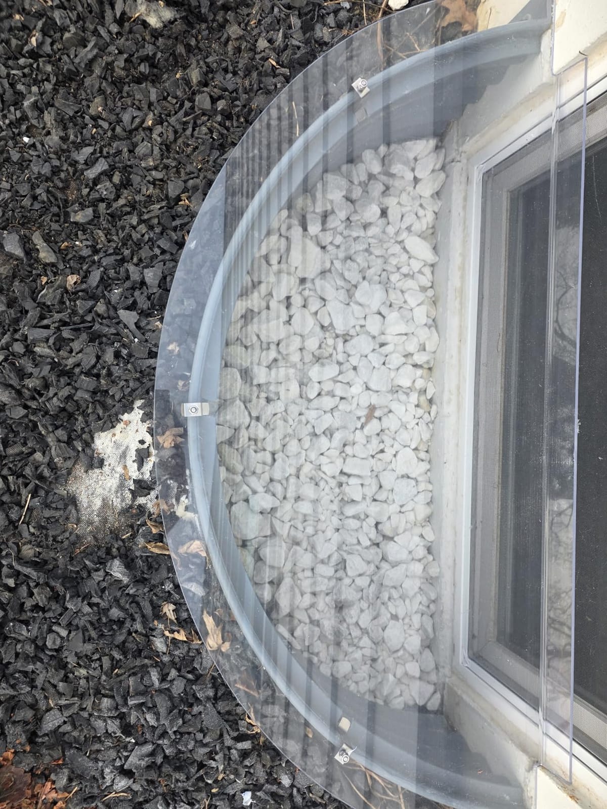 Just Cover It Basement Window Well Covers Outside Protection | Made in USA, Easy Installation Clear Polycarbonate Window Well Cover, UV Resistant with Rust-Free Aluminum Bracing customer photo 1