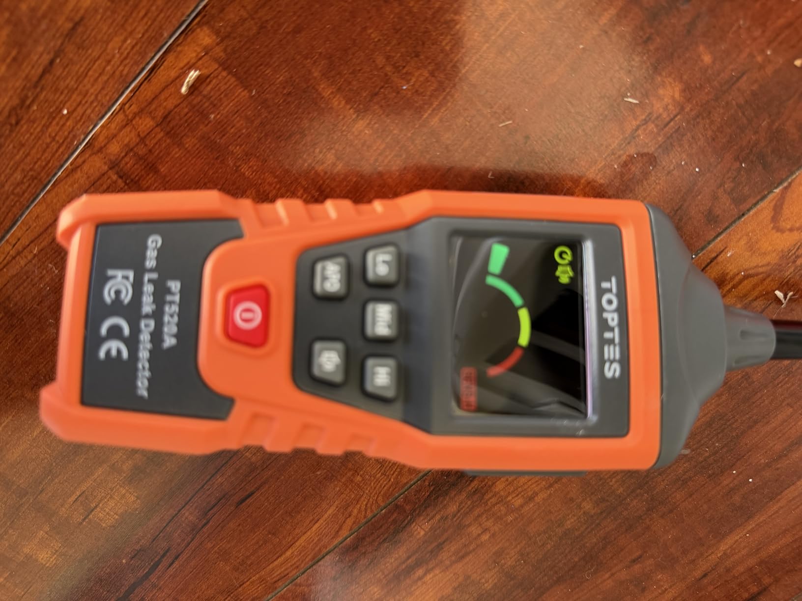PT520A Natural Gas Detector, Gas Leak Detector with 17-Inch Gooseneck, Locating The Source Like Propane, Methane, and Butane for Home and RV (Includes Battery x3) - Orange customer photo 1