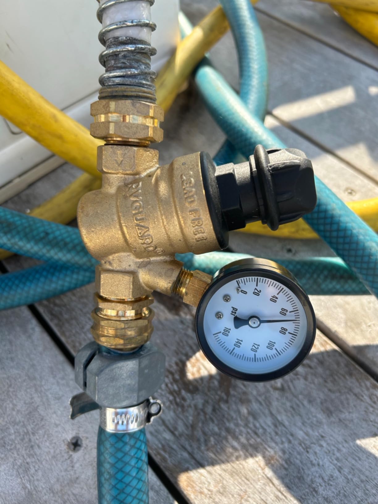 RVGUARD RV Water Pressure Regulator Valve With Adjustable Knob | CSA Approved, Lead-Free Brass, Tool-Free, Water Pressure Reducer With Gauge and Inlet Screen Filter for RV Camper customer photo 1