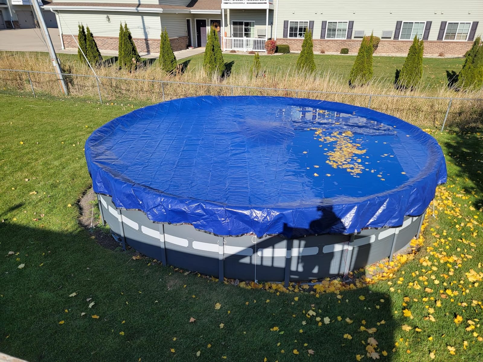 24 Ft Round Premium Heavy-Duty Winter Pool Cover - Royal Blue, Extra Thick and Durable, Tear-Proof, UV-Resistant, Reinforced Edges, Easy Install, All-Season Protection for Above Ground Pools customer photo 2
