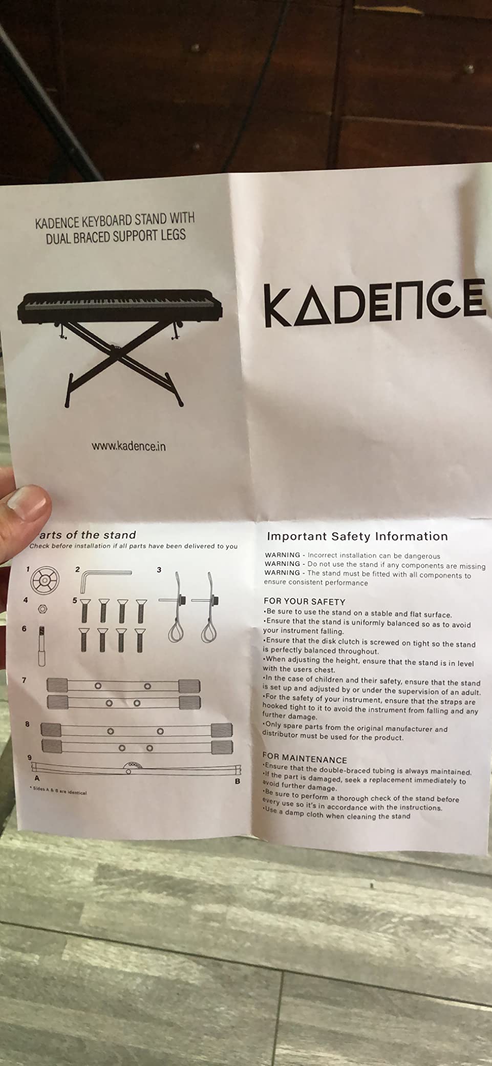 Kadence NK13RD Touring Series 3kg Double-X Keyboard Stand, Heavy-Duty Frame & Secure Locking Clutch, Dual-Braced X Design customer photo 1