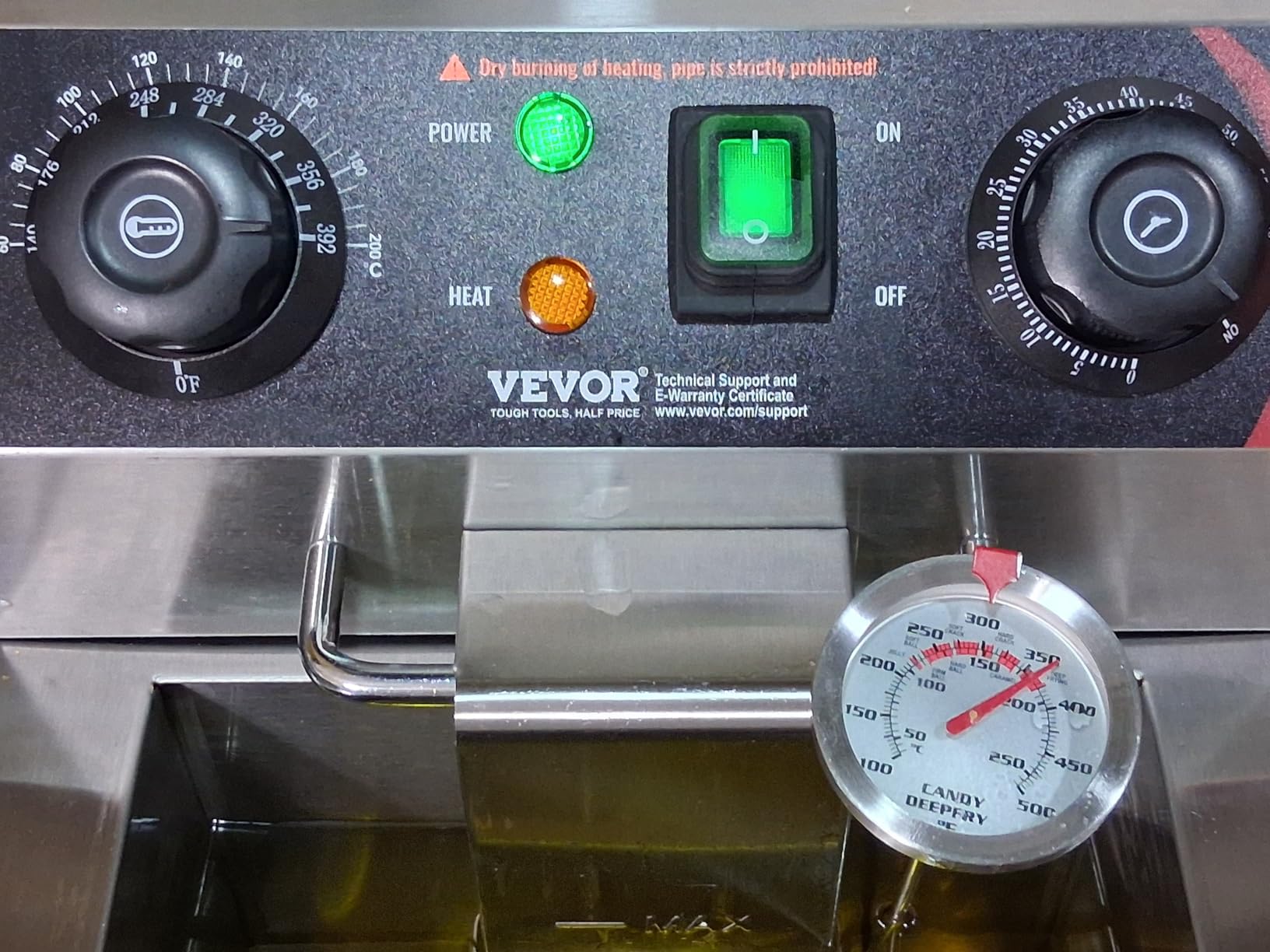 VEVOR Commercial Deep Fryer, Dual Tank 3000W Electric Countertop Fryer with Basket, 2 x 11.6Qt/11L Double Stainless Steel Oil Fryer with Drain, Time & Temp Control, for Kitchen Restaurant Use customer photo 1