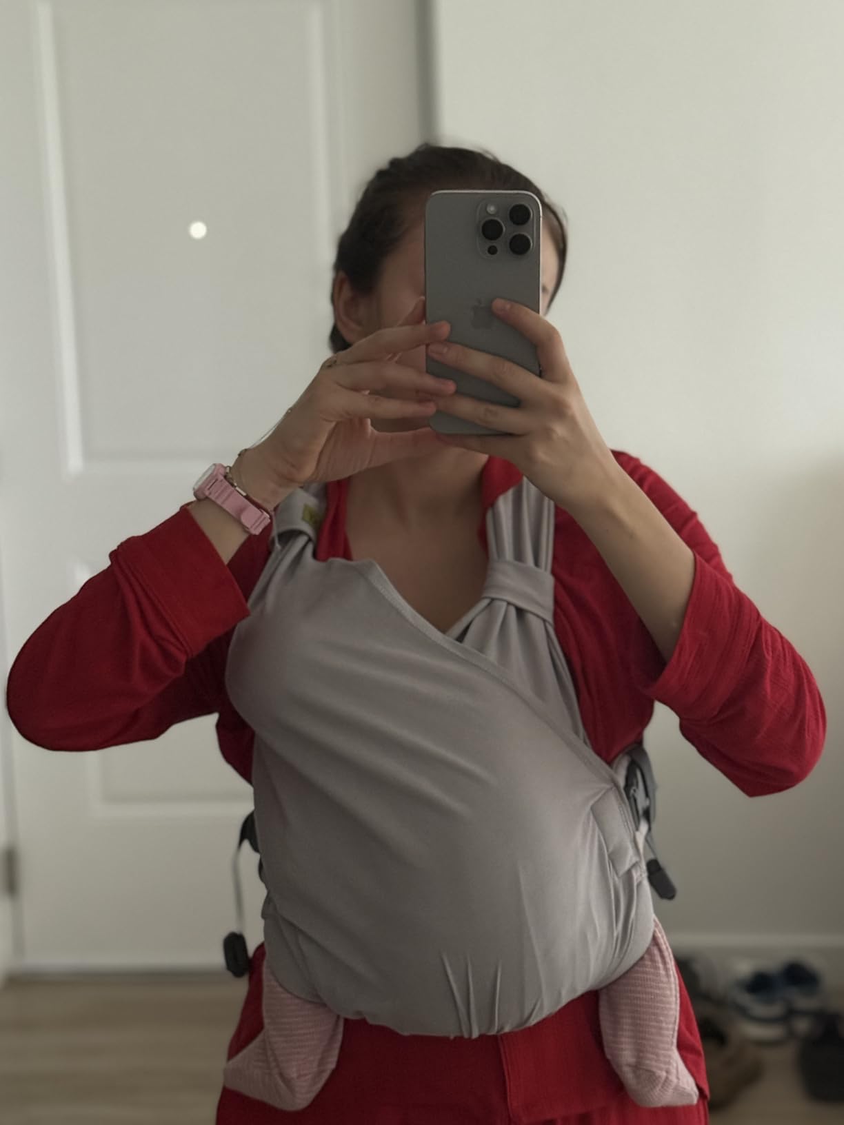 Boba Bliss Pre-Wrapped Baby Wrap Carrier, Newborn Sling, Gray | Stretchy Hybrid Sling, No Tying, Hip-Healthy Certified with Head Support for 0-18 months customer photo 1