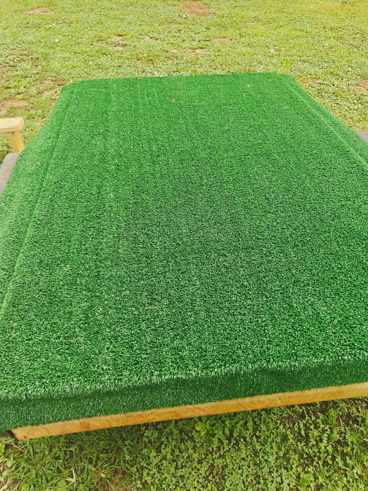 Garland Rug Artificial Grass 7 Ft. X 10 Ft. Large Indoor/Outdoor Area Rug Green - Lush Green, Durable, and Low-Maintenance for Patios, Lawns, and More customer photo 1