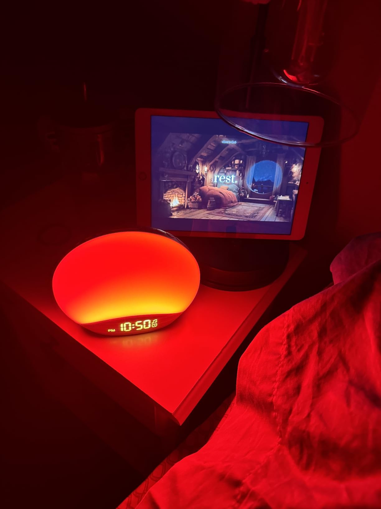 REACHER Wood Grain Sunrise Alarm Clock and Sound Machine Nightlight | Digital Dimmable Clock for Bedroom, 26 Sleep Sounds, White Noise Machine for Baby, Adults, Wake Up Light Alarm Clock for Kids customer photo 1