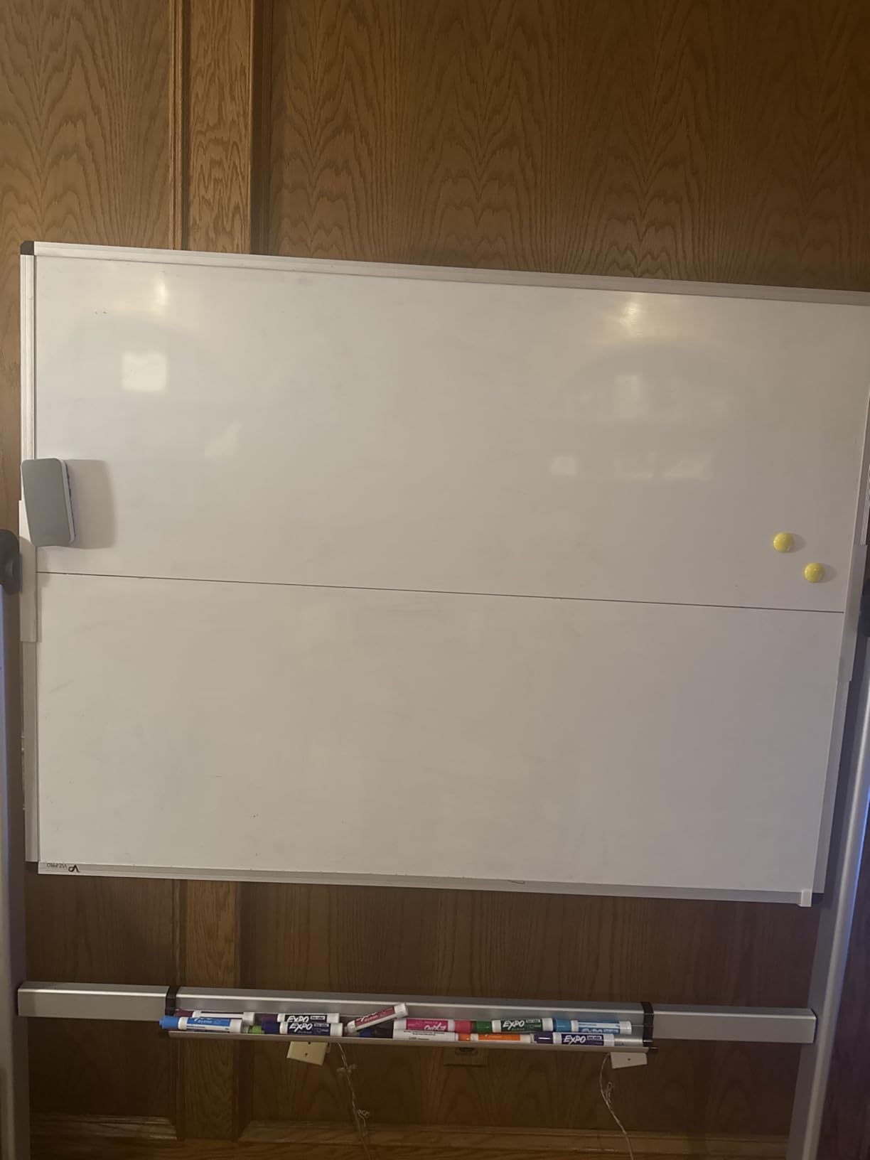 VIZ-PRO Double-Sided Mobile Whiteboard, 72 x 48 Inches, Magnetic Rolling Dry Erase White Board on Wheels with Aluminium Frame and Stand 6' x 4' customer photo 2