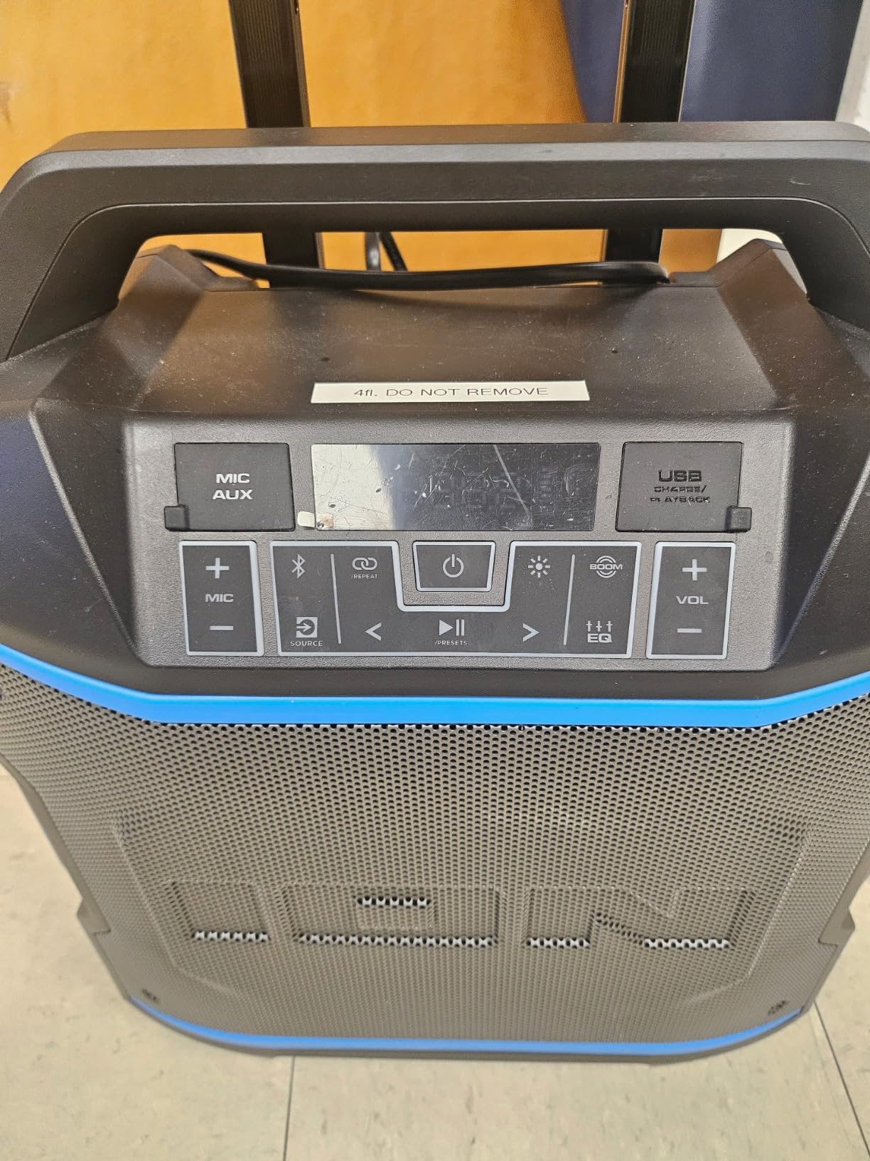 ION Block Rocker 120W Bluetooth Outdoor Speaker with Wheels, Water Resistant, Radio, Karaoke Mic, USB Charging, Stereo Linking, Bass Boost and App Control, for Parties and Outdoor Events customer photo 2