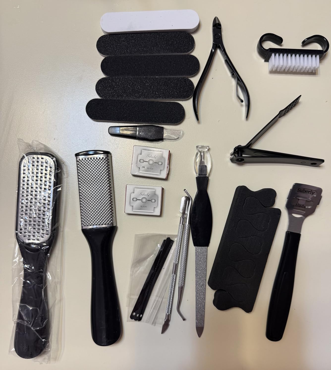 36 in 1 Pedicure Kit, Stainless Steel Foot Care Kit with Foot File | Professional pedicure kit with foot file, foot rasp, callus remover, nail clipper and cuticle pusher for home spa care. customer photo 1