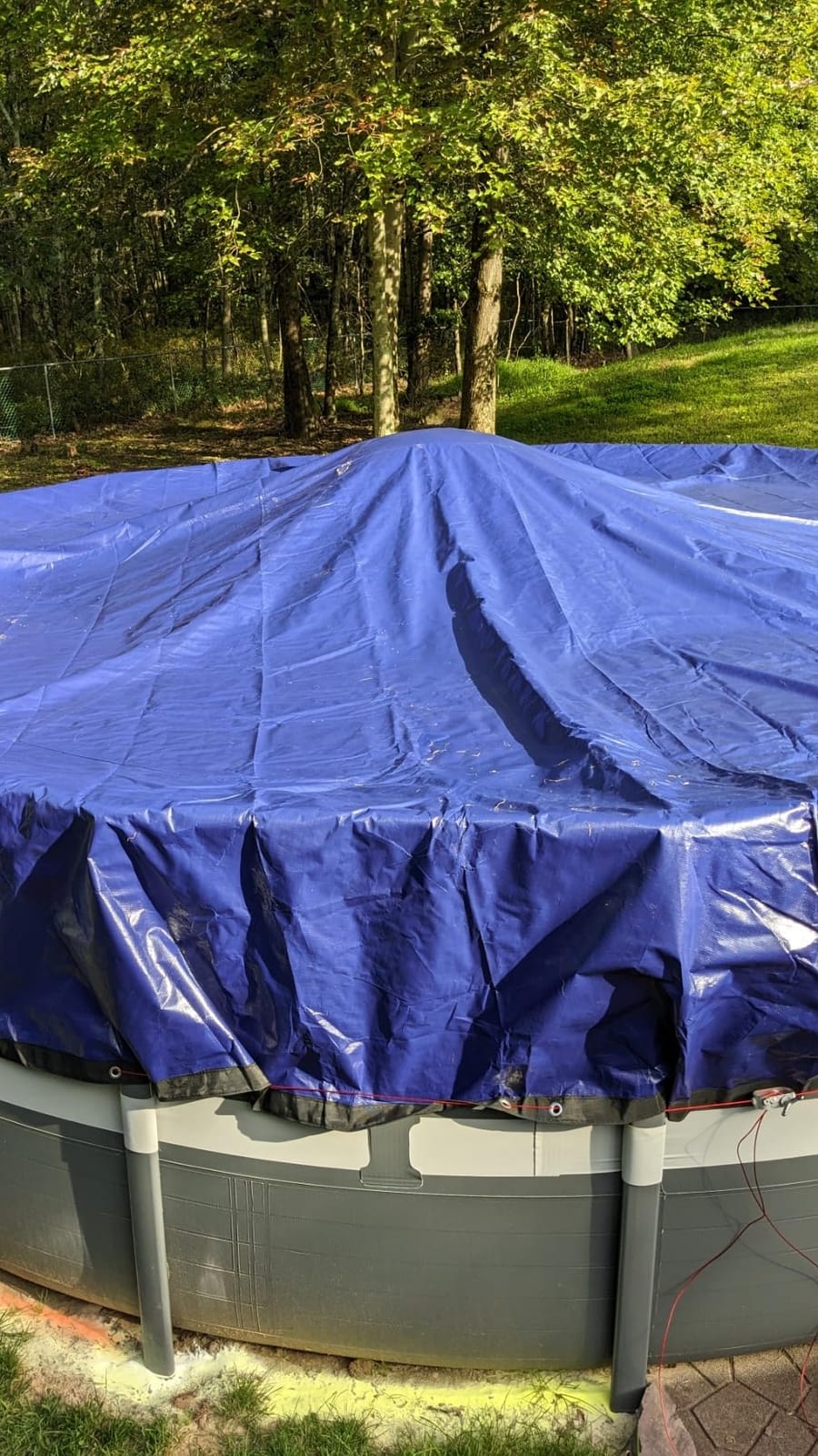 POOLHACKER 2026 Upgrade 24FT Round Winter Pool Cover for Above Ground Pools | 4 Foot Overlap, Extra-Thick 185 GSM Fabric, Windproof, Tear-Resistant, UV Protection customer photo 1