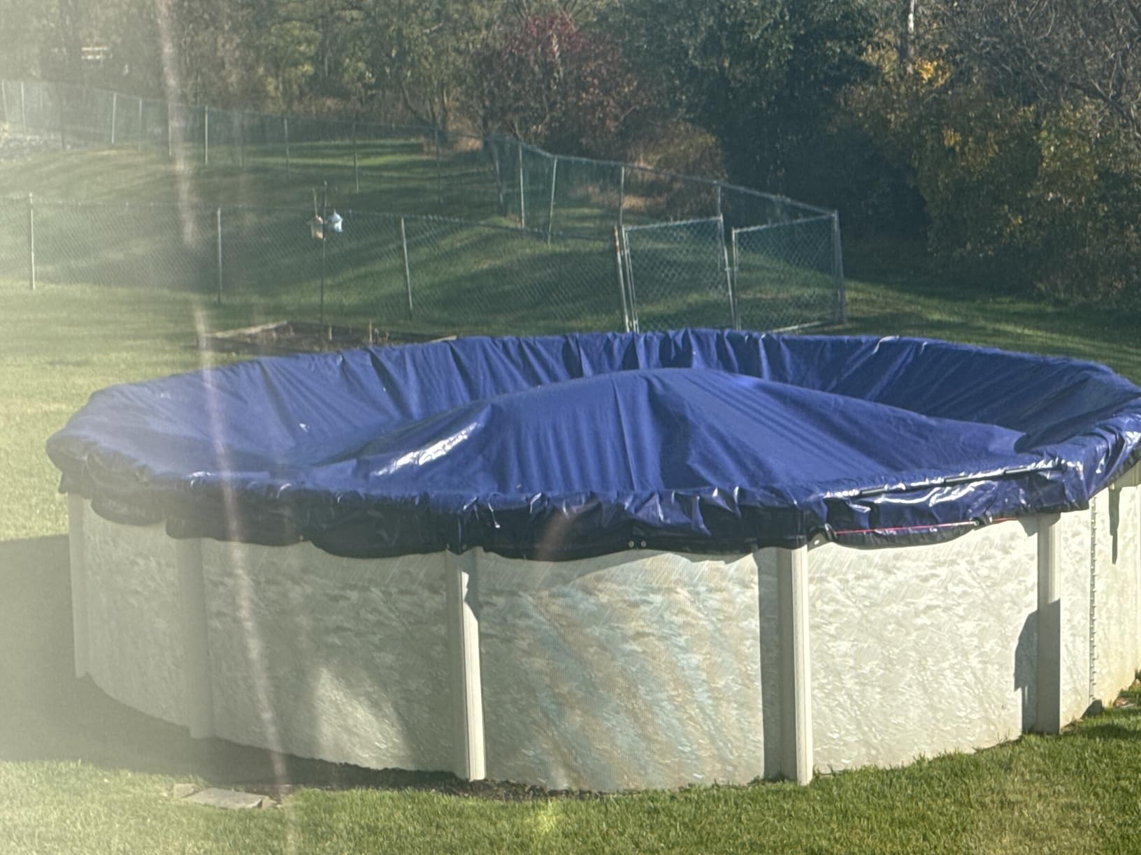 POOLHACKER 2026 Upgrade 24FT Round Winter Pool Cover for Above Ground Pools | 4 Foot Overlap, Extra-Thick 185 GSM Fabric, Windproof, Tear-Resistant, UV Protection customer photo 2