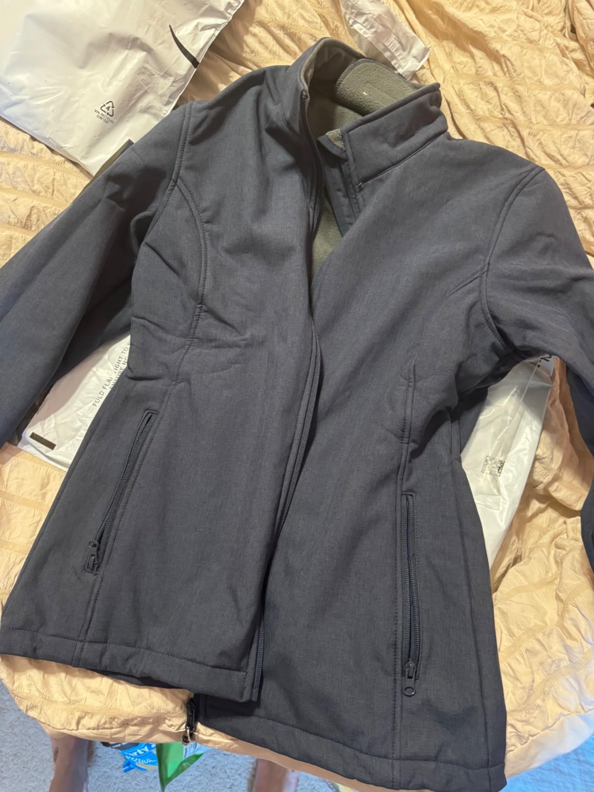 33,000ft Women's Lightweight Softshell Jacket Fleece Lined Windbreaker Waterproof Warm Jacket for Running Golf Hiking customer photo 1