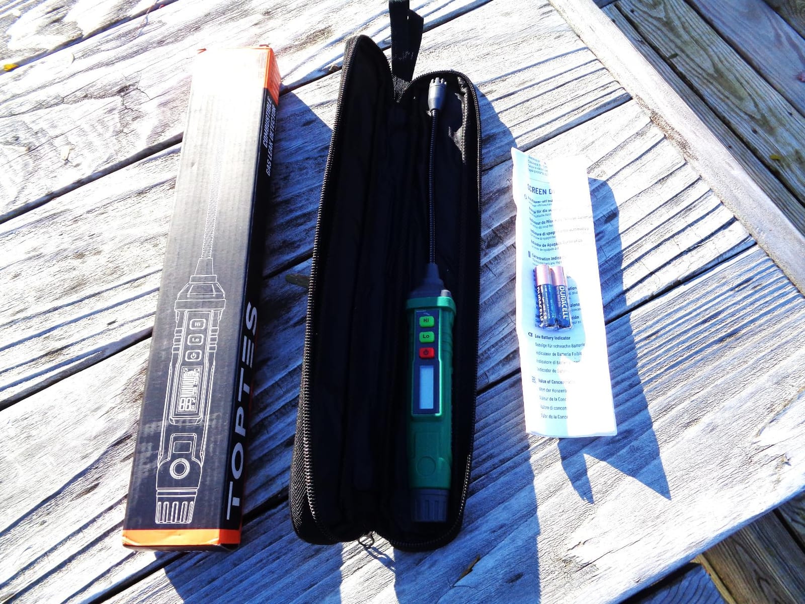 TopTes PT210S Gas Leak Detector, Natural Gas Detector with 4-inch Probe, Propane Leak Detector Locating Combustible Gases Like Natural Gas, Methane for Home, Measures%LEL (Incl. Batteries) - Orange customer photo 2
