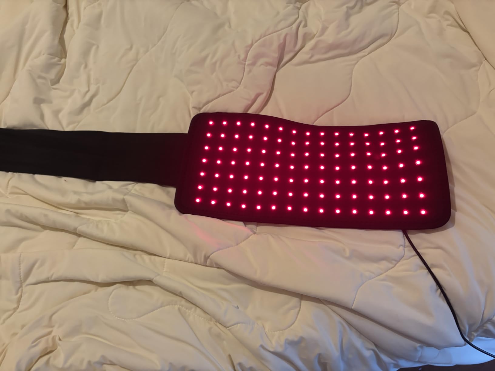 bonodave Red Light Therapy Pad for Body Back Knee Shoulder Hands Feet 660nm 850nm Home Use 3 Chips in 1 Infrared Wrap Belt Gift for Women Men customer photo 1