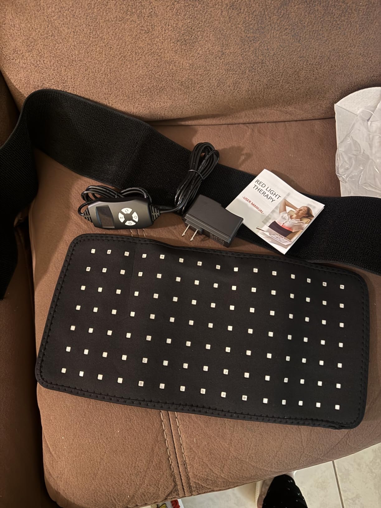 bonodave Red Light Therapy Pad for Body Back Knee Shoulder Hands Feet 660nm 850nm Home Use 3 Chips in 1 Infrared Wrap Belt Gift for Women Men customer photo 2