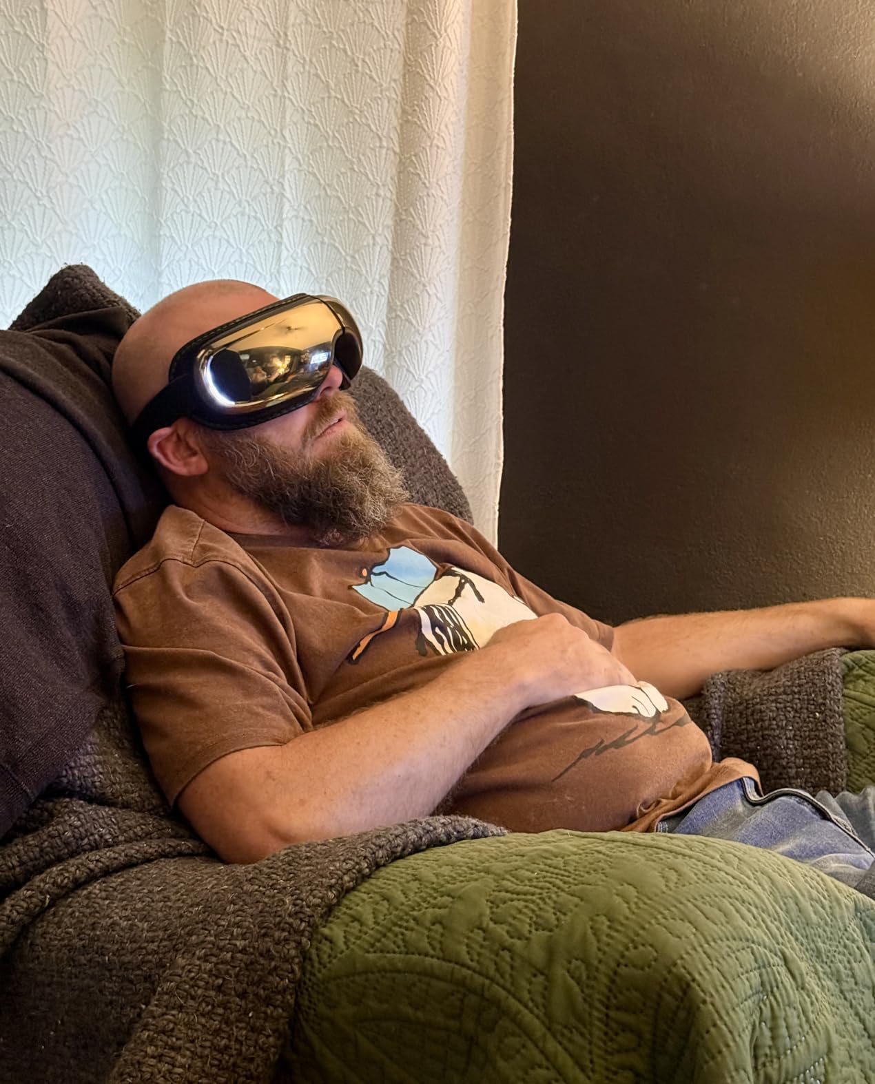 RENPHO Eye Massager with Heat and Cooling Voice Control, Birthday Gifts for Women Men, FSA Eligible HSA, Massaging Eye Mask for Dry Eyes Head Tension and Stress Relief - Eyeris 3 customer photo 1