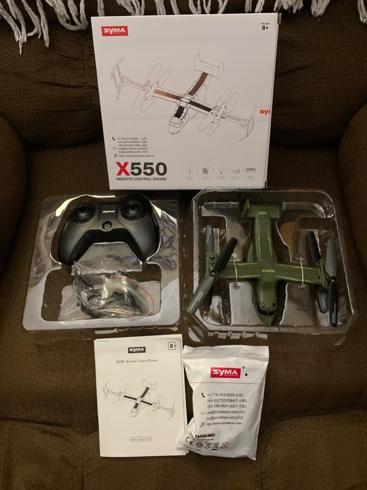 SYMA X550 RC Plane, 4CH Tiltrotor for Kids & Beginners, Stunt Flight | 6 Stunt Moves with 360° Flips, Spins, Climbing Spins, Circles and Jumps, Plus One-key Takeoff/Landing and 2 Speeds customer photo 2