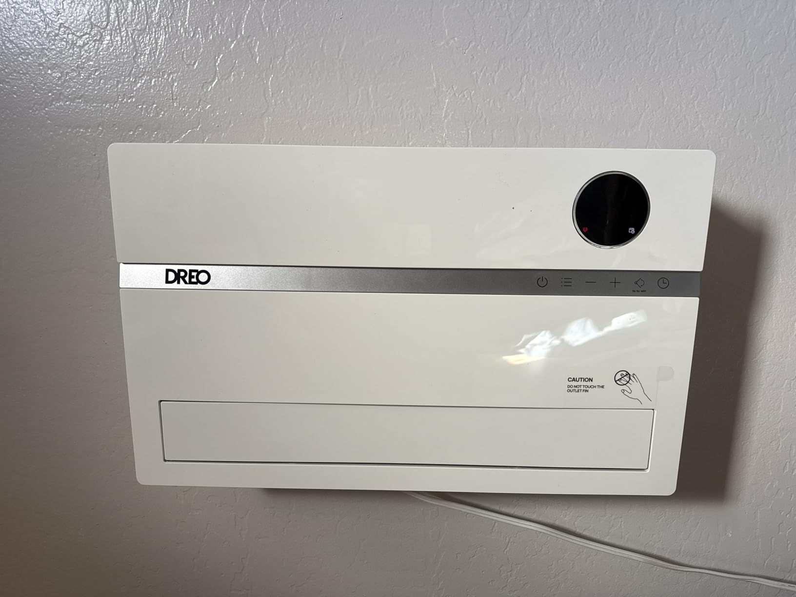 Dreo Smart Wall Heater Large Room, Quiet Electric Space Heater for Bedroom | Remote, 120° Oscillation, ECO, Adjustable Thermostat, 24H Timer, Easy-Mount Heater for Indoor Use, Works with Alexa, Office customer photo 2