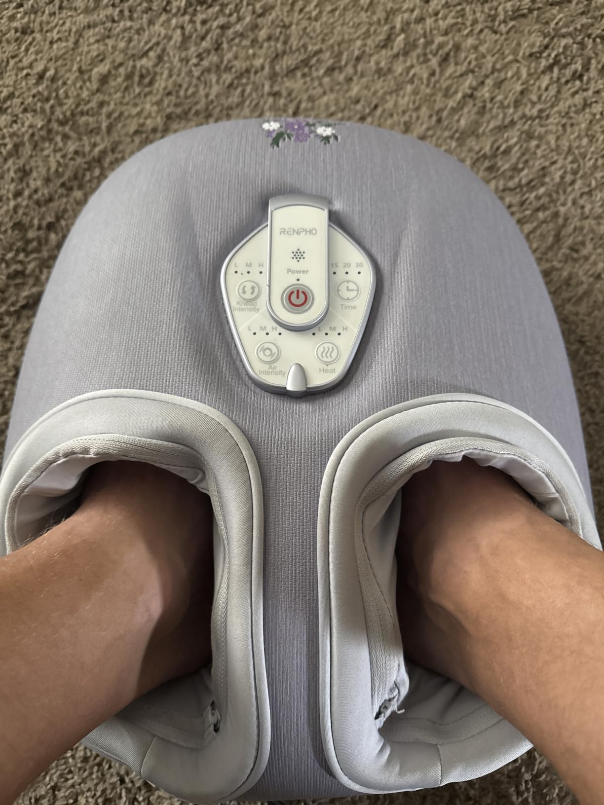RENPHO Foot Massager Machine with Heat [2026 Upgraded], Birthday Gifts for Women Men Mom Dad, FSA Eligible HSA Shiatsu Foot Massager for Plantar Fasciitis, Cordless Control, Self Care Gifts, Black customer photo 2