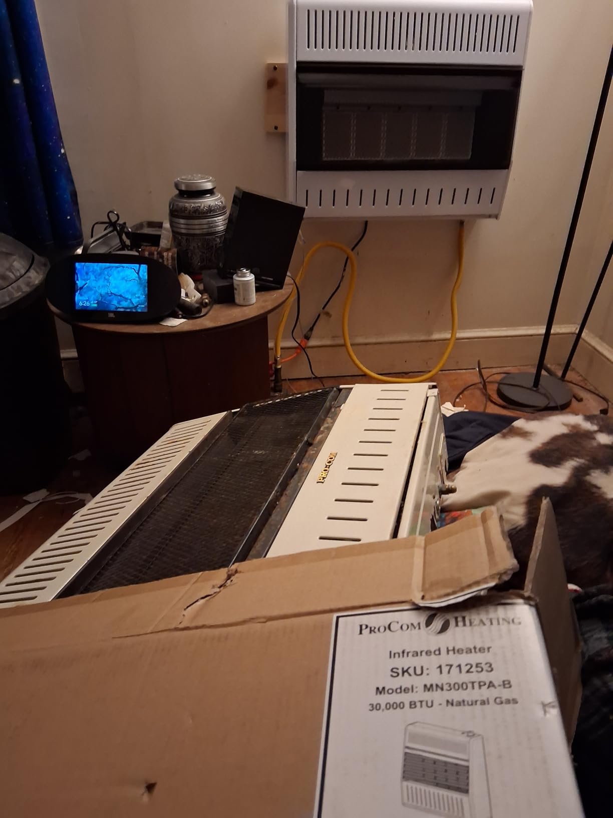 ProCom Heating Natural Gas Ventless Infrared Plaque Heater With Base Feet - 30,000 BTU, T-Stat Control - Model# MN300TPA-B customer photo 1