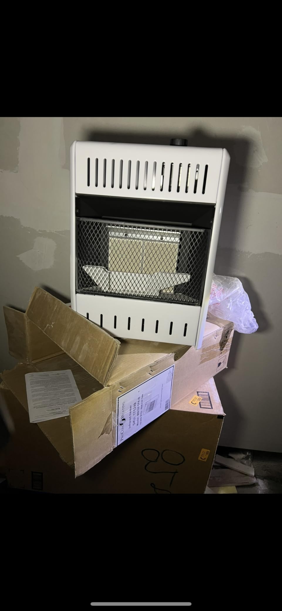 ProCom Heating Natural Gas Ventless Infrared Plaque Heater With Base Feet - 10,000 BTU, T-Stat Control - Model# MN100TPA-B customer photo 1
