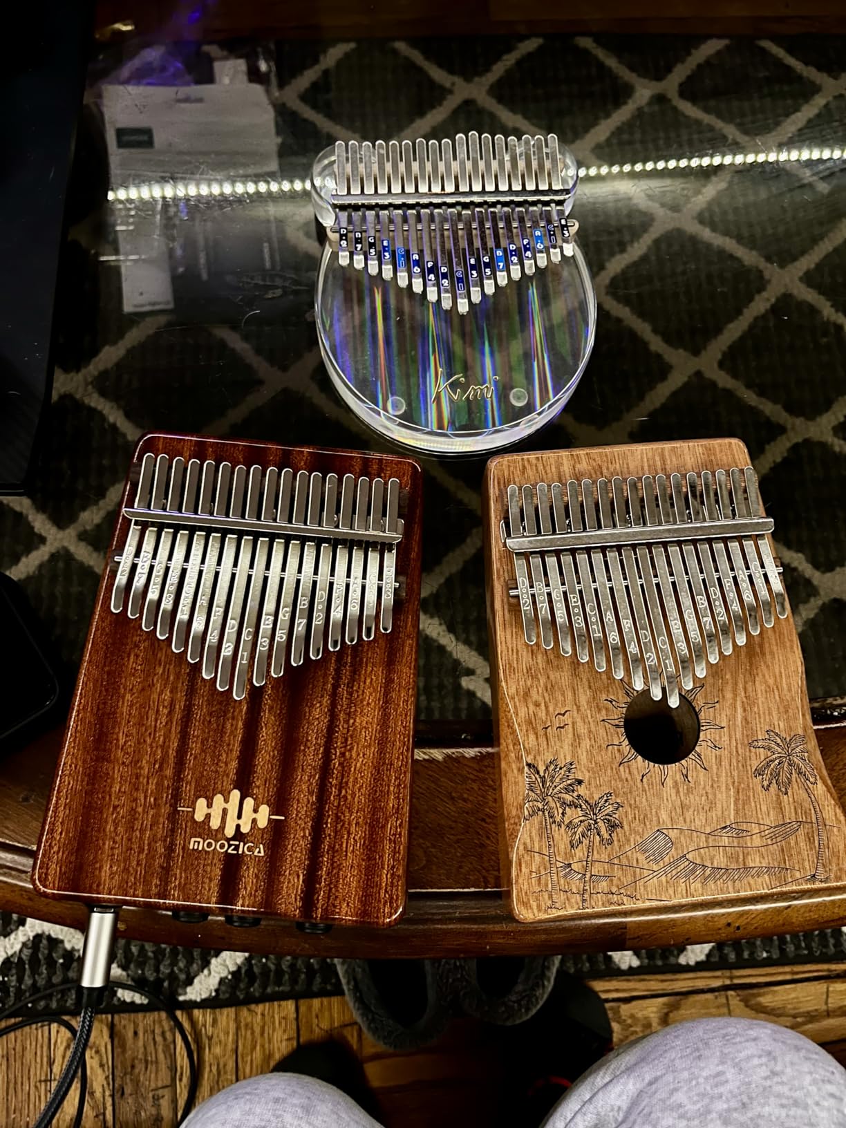 MOOZICA EQX Series Professional Kalimba, Built-in Piezo Pickup 17 Keys Kalimba Thumb Piano With Chorus and Delay Effect Control, Professional Acoustic-electric Kalimba(K17EQX) customer photo 2