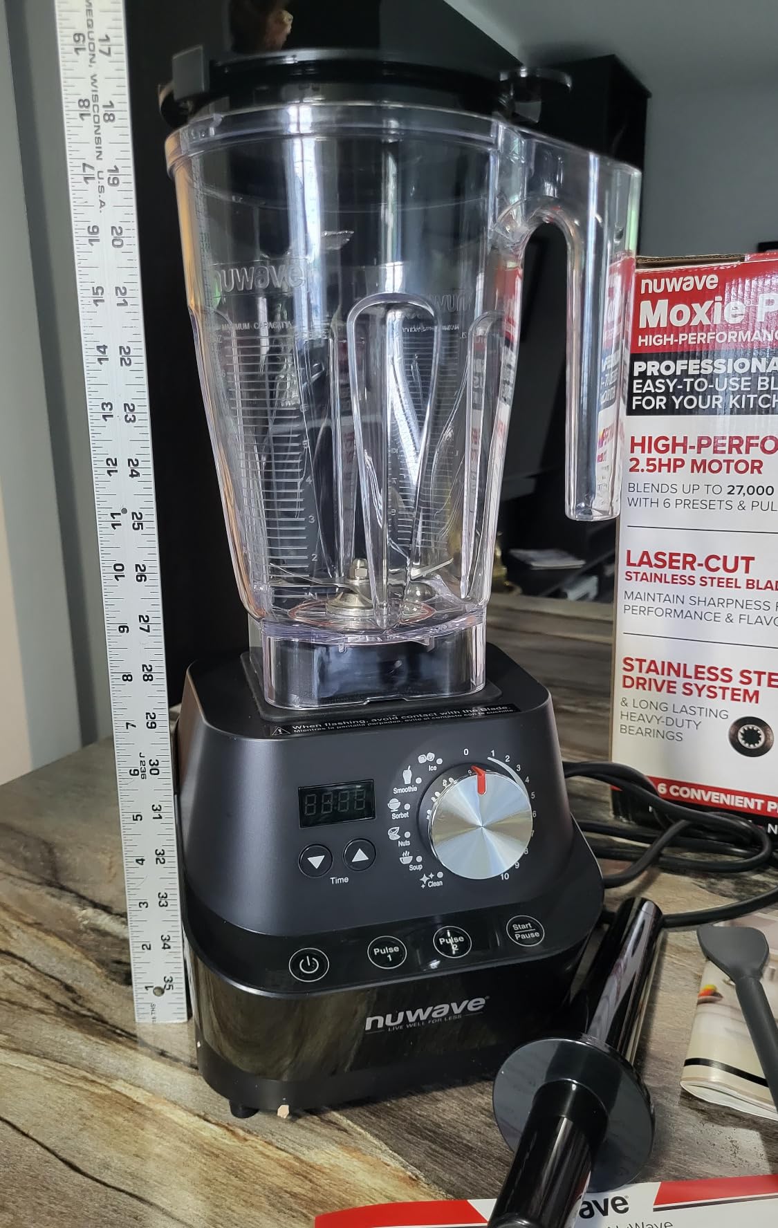 Nuwave Infinity Commercial Blender, Heavy-Duty Smoothie Blender | 2.5HP Copper Motor & Laser-Cut Blades, Quick Ice Crushing, NSF Certified, 10 Speeds, Self-Cleaning customer photo 2