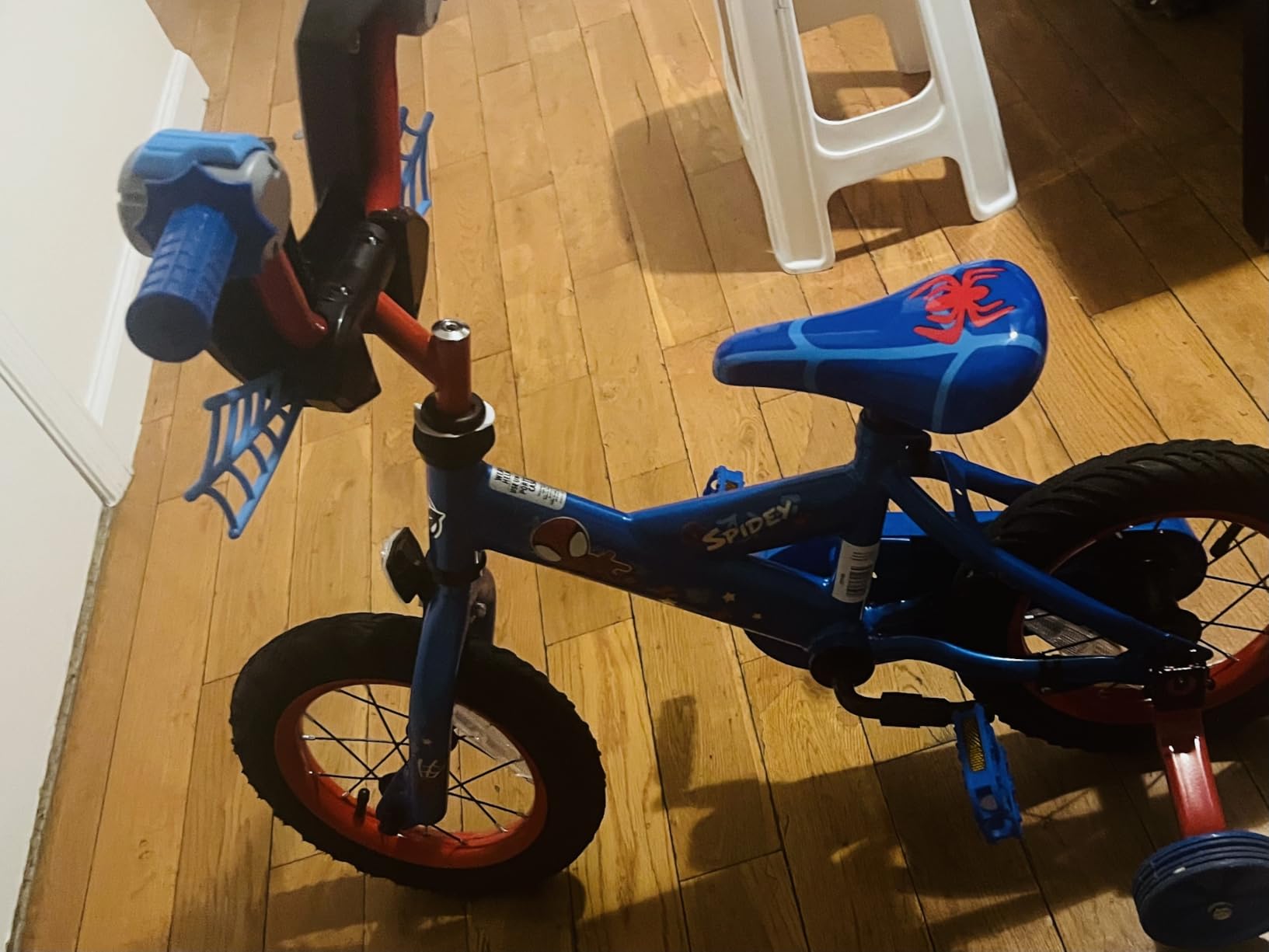 Huffy Disney and Marvel 12/16 Inch Boys Bikes, Multiple Color Options | Spider-Man, Lightning McQueen, Spidey and His Amazing Friends, Removable Training Wheels, EZ Build Assembly, Children customer photo 1