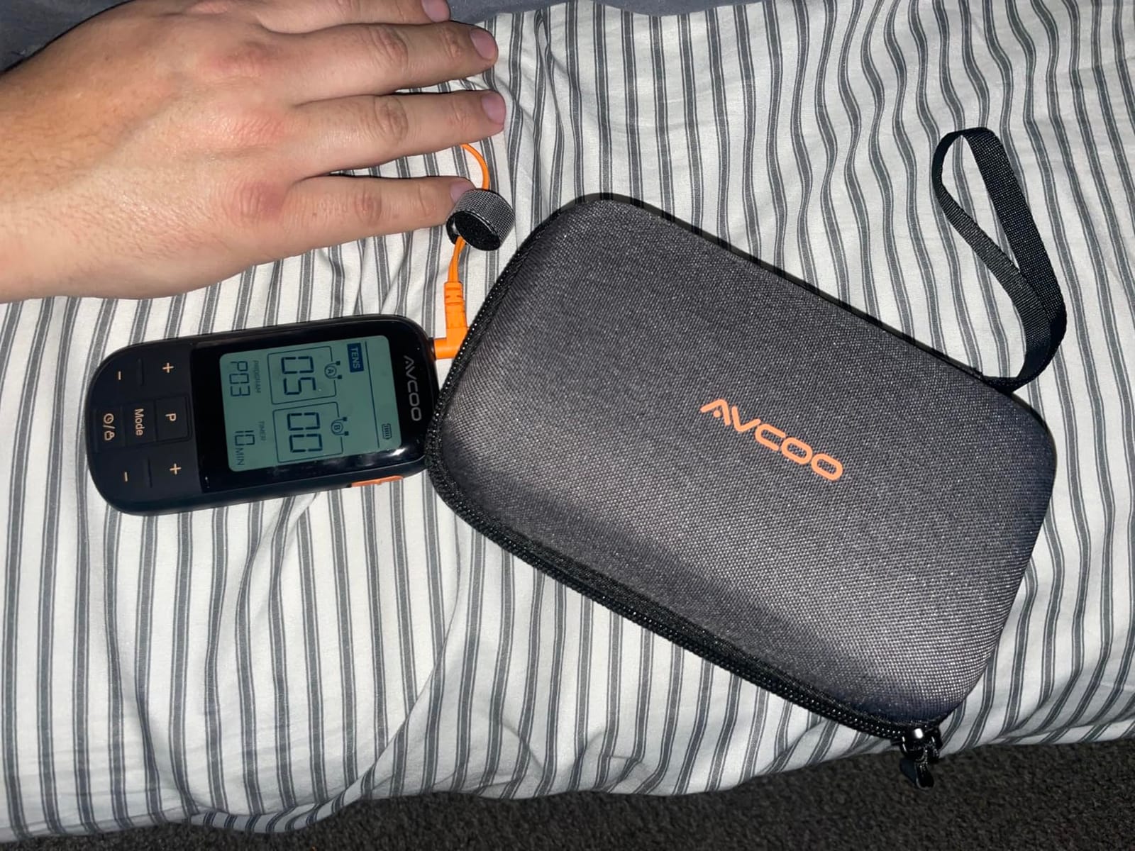 AVCOO 3-in-1 TENS Unit with EMS & Relax for Pain Relief, 32 Modes, EVA Case | EMS Muscle Stimulator with 40 Levels for Gradual Lower Back Pain Relief Therapy, Electronic Pulse Massager, 12 Electrode Pads customer photo 1