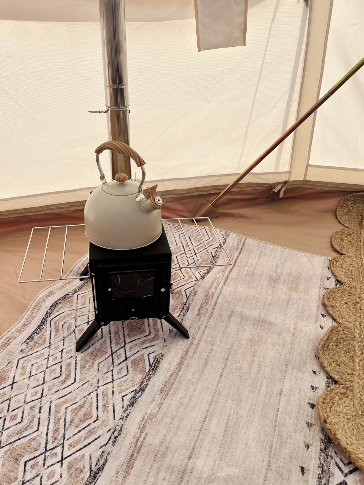 Hot Tent Stove, AVOFOREST Wood Burning Stove, Small Wood Stove with 7 Stainless Chimney Pipes for Outdoor Heating & Cooking customer photo 1