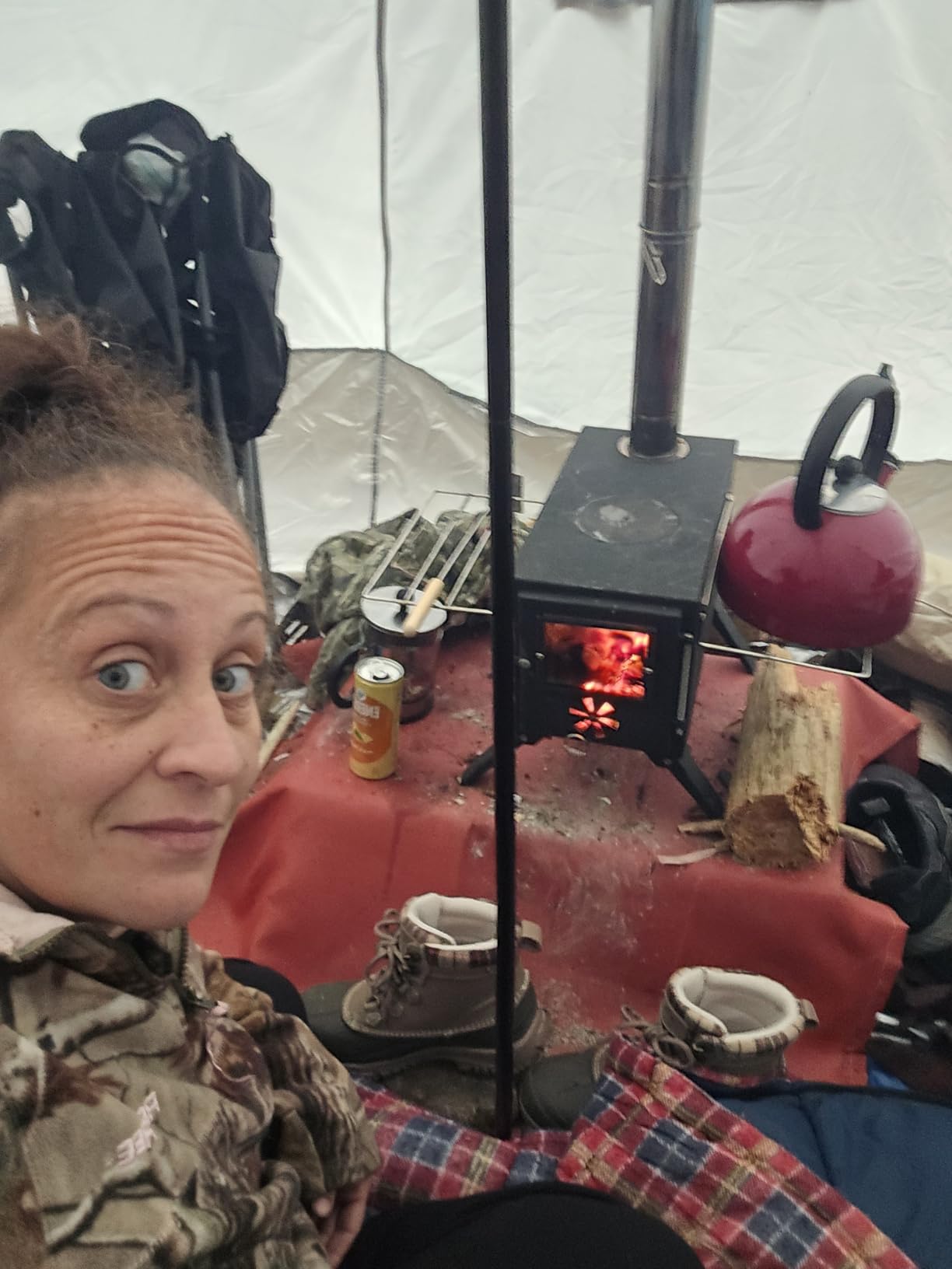 Hot Tent Stove, AVOFOREST Wood Burning Stove, Small Wood Stove with 7 Stainless Chimney Pipes for Outdoor Heating & Cooking customer photo 2