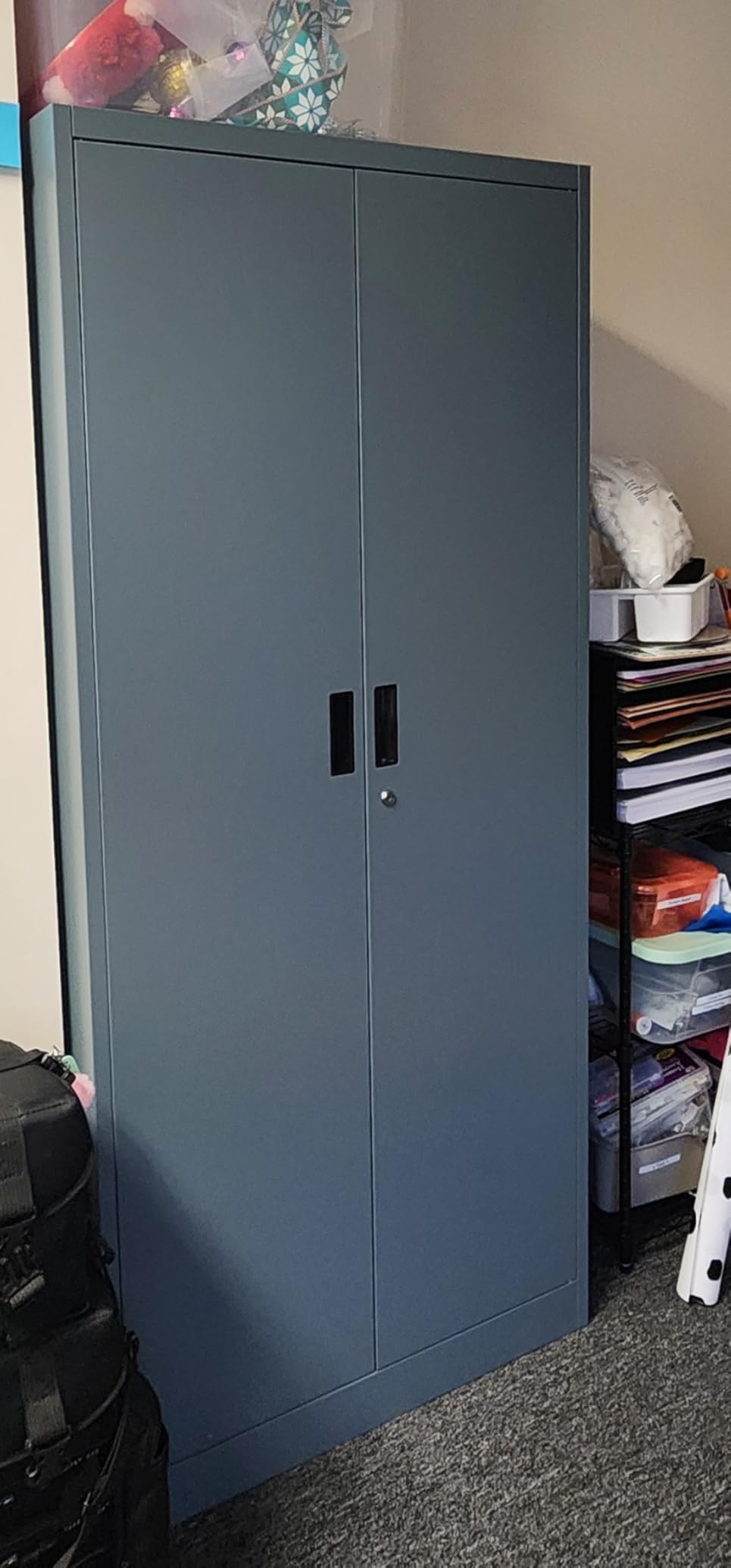 BESFUR Metal Storage Cabinet with Doors and Shelves, 36