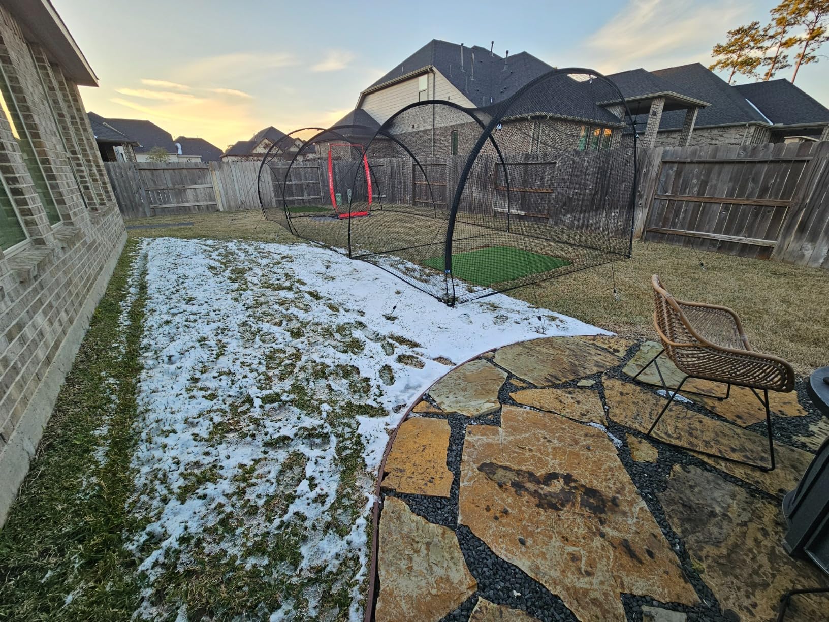 ORIENGEAR Baseball Batting Cage for Backyard, 20 x 13 x 9 ft, Fully Enclosed Hitting Cage, Baseball and Softball Training Cages, Backyard Hitting and Pitching Practice Net with Frame, 1.25