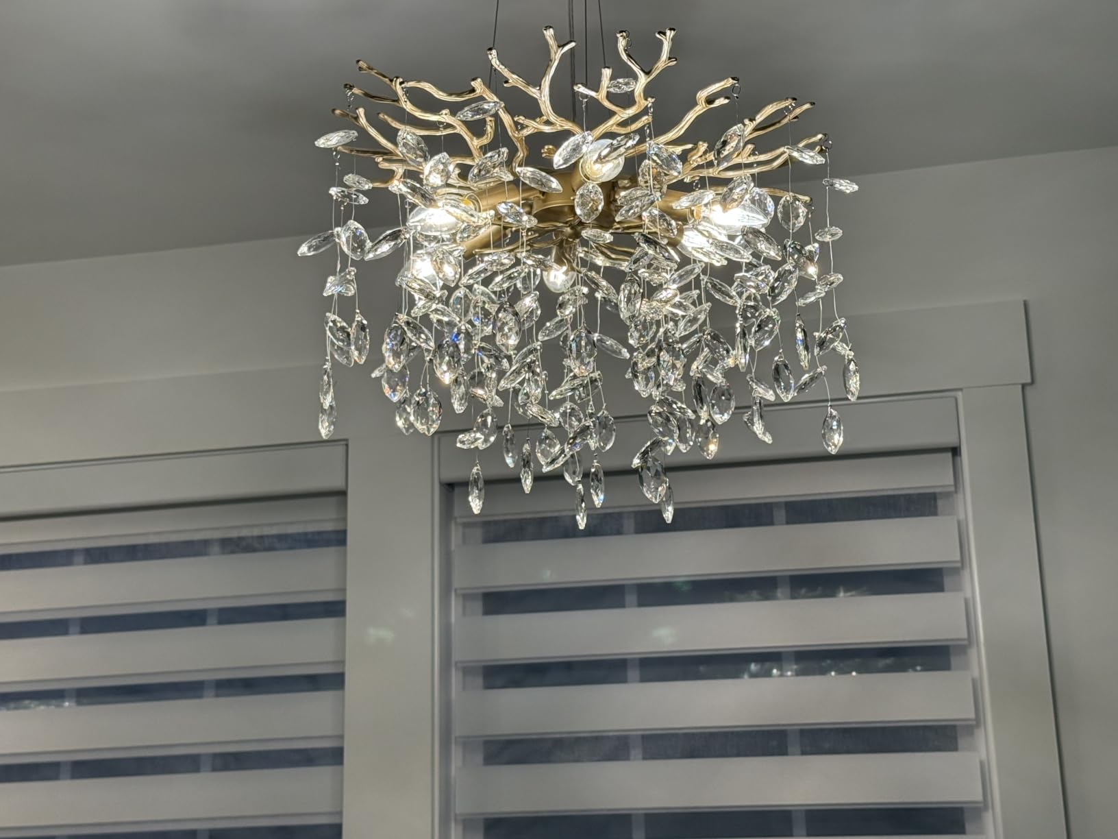 EGM Gold Tree Branch Chandelier 32