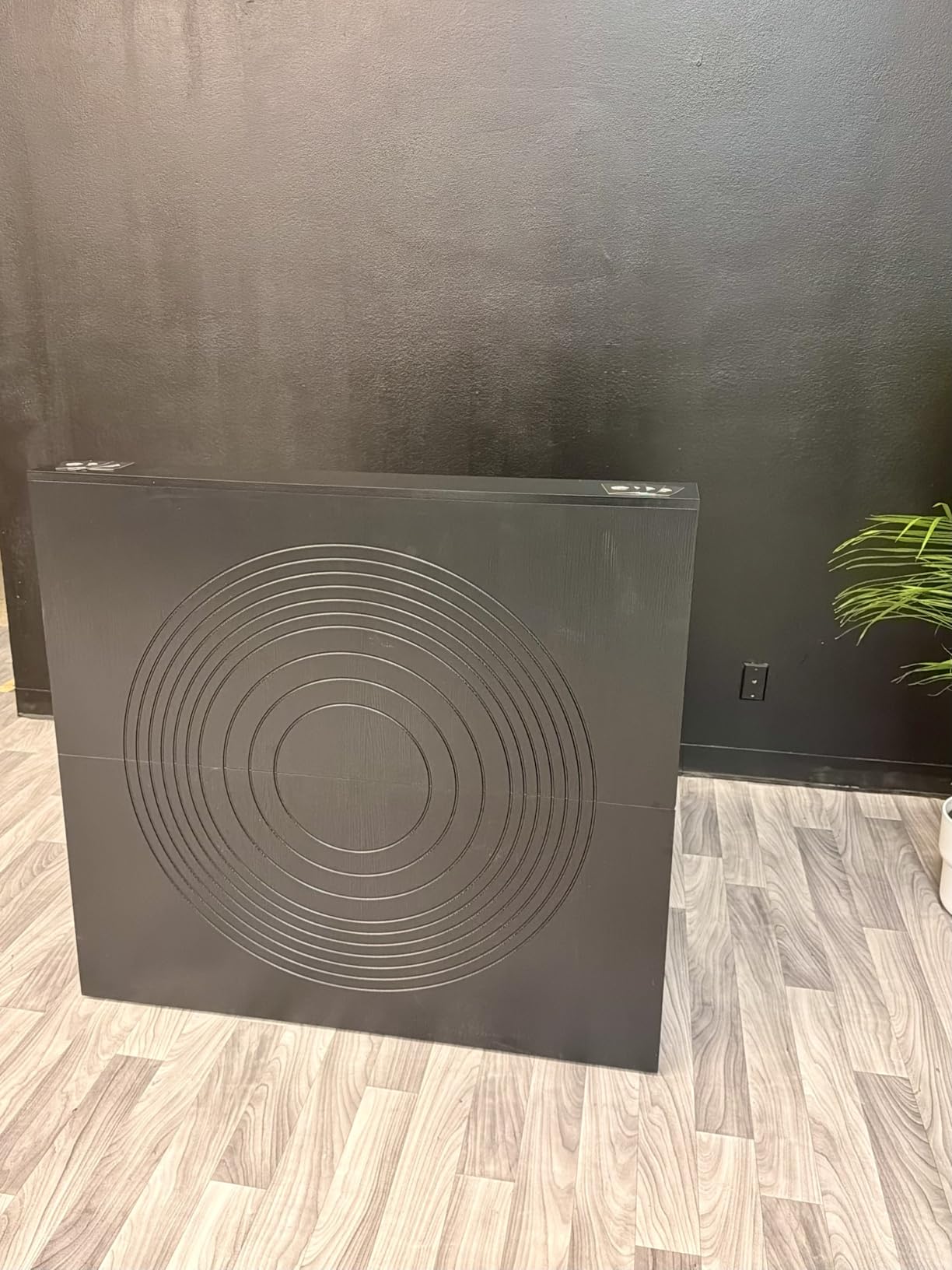 Tribesigns Reception Desk with Counter, Modern Front Desk Reception Room Table with Cable Grommet, 47 inch Retail Counter for Checkout, Lobby, Beauty Salon, Home Office Desk, Oak customer photo 1