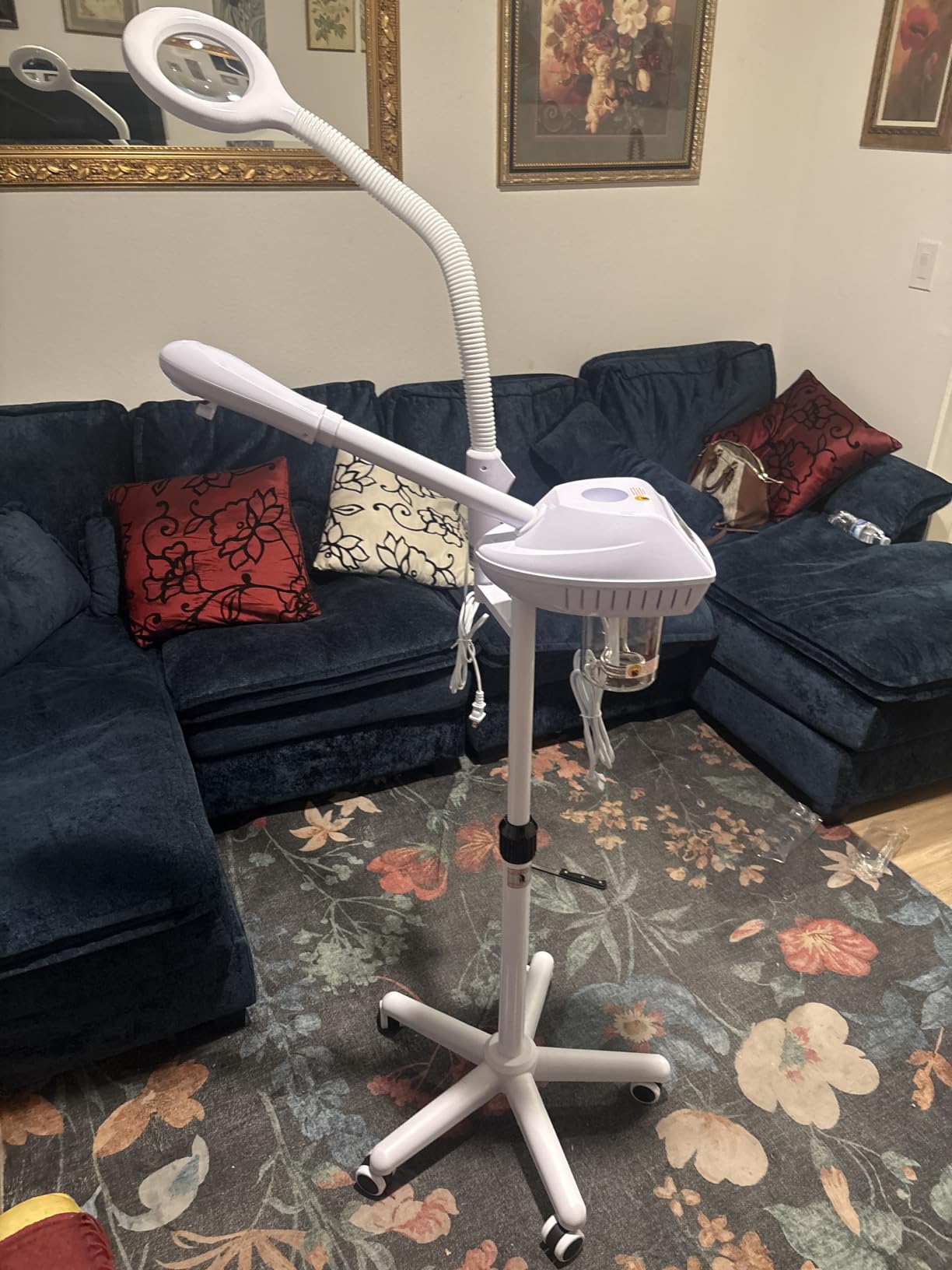 Professional Facial Steamer for Deep Hydration,2in1 Ozone Face Steamer with 5X Magnifying Lamp,Suitable for Home Use or Beauty Spa Deep Cleansing and Hydration customer photo 1