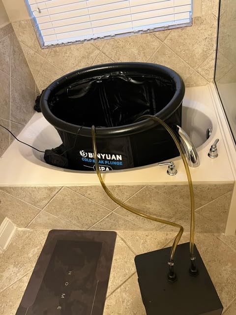 BINYUAN XL Ice Bath Tub for Athletes With Cover 99 Gal Cold Plunge Tub | Tub for Recovery, Multiple Layered Portable, for Gardens, Gyms and Other Cold Water Therapy Training customer photo 2