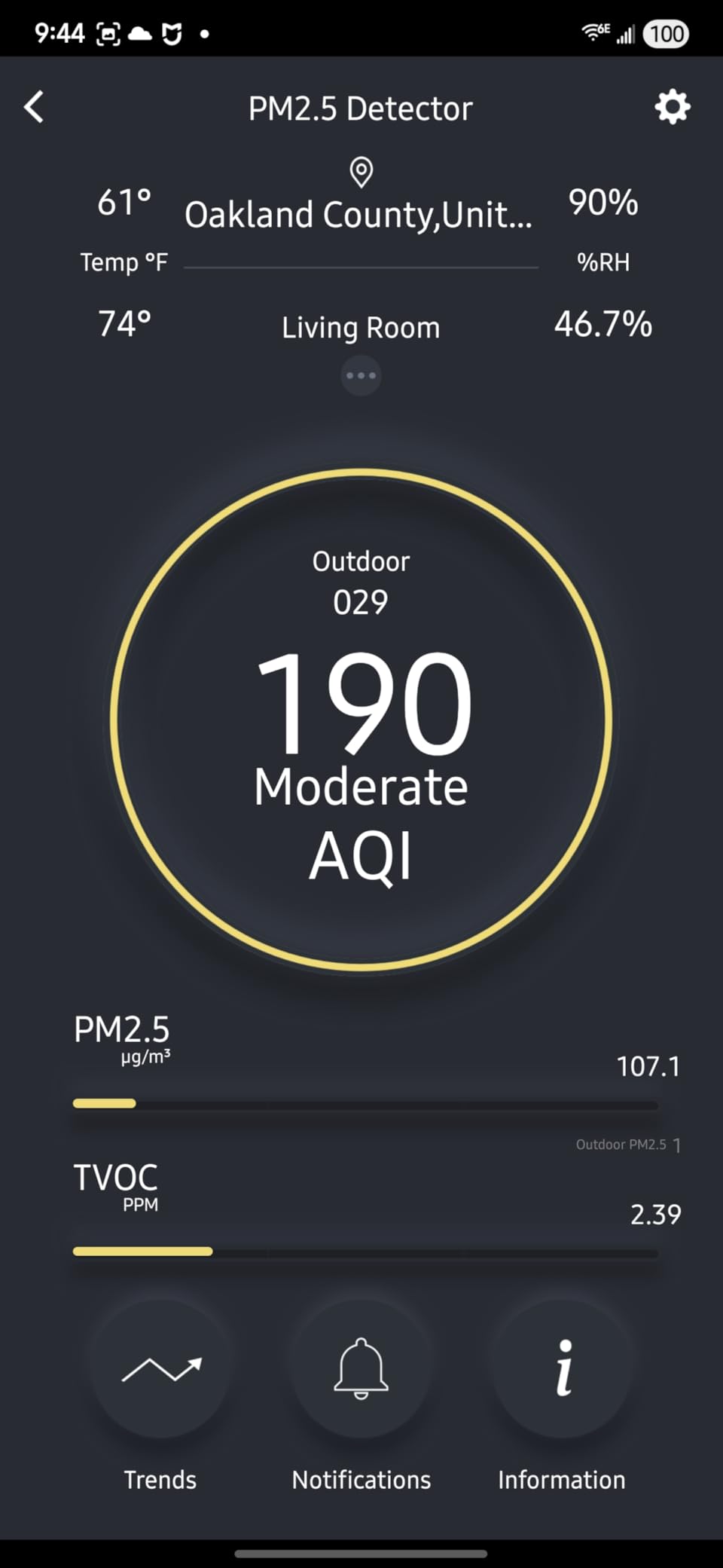 BREATHE Airmonitor Plus Indoor Air Quality Monitor w/CO2, PM & App. Gen 2. | Professional-Grade NDIR Sensor, PM1, PM10, TVOC, Formaldehyde, Smart Alerts, 90-Day History, CSV Export. 6 Hour Battery Life. customer photo 2