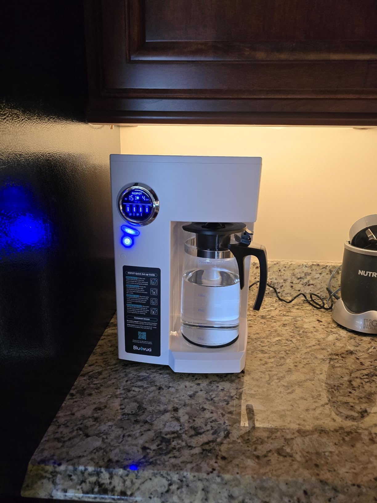 Bluevua RO100ROPOT Countertop Reverse Osmosis Water Filter System | Portable RO Filtration with Remineralization, No Installation, WQA & NSF Certified - ROPOT-UV, 6-Stage RO customer photo 2