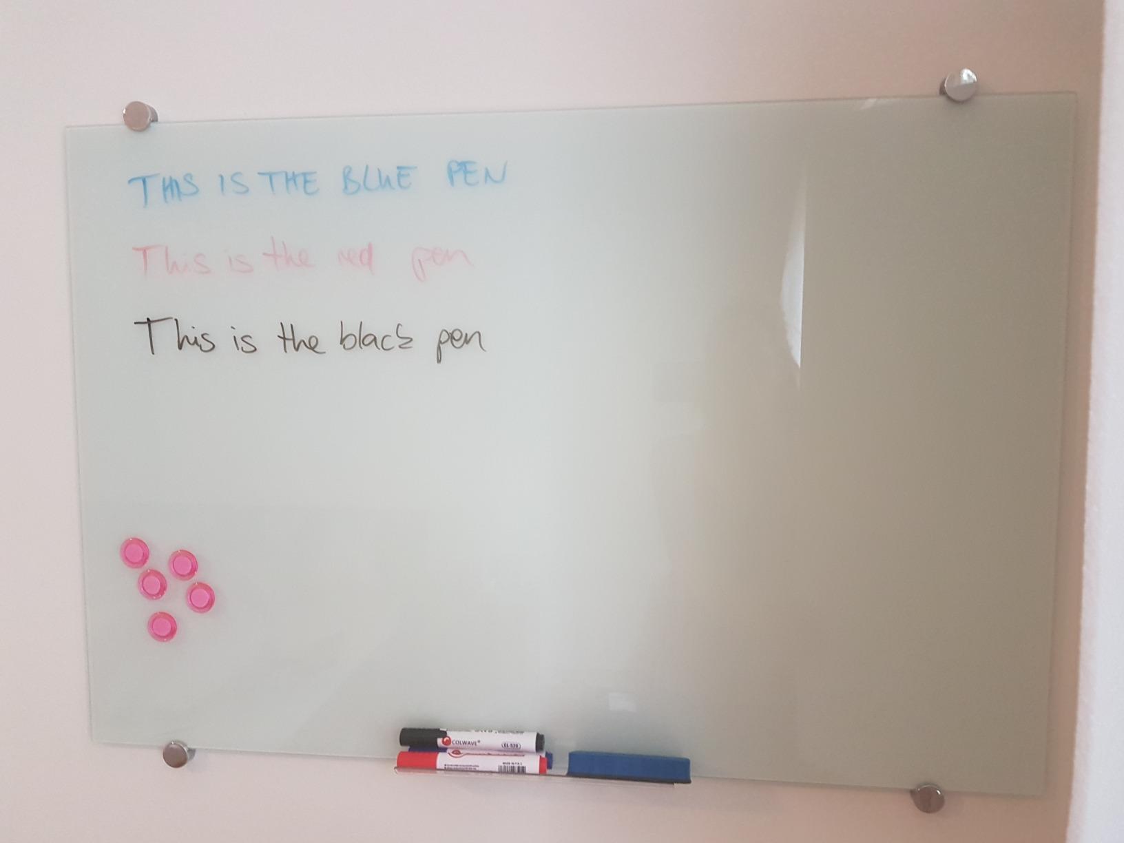 Maxtek Magnetic Glass Whiteboard 48 x 36 in, Frameless Glass Board for Wall | Large Glass Dry Erase Board, Strong Magnetic Surface, Includes Markers, Magnets, and Eraser for Classroom, Home, and Office customer photo 1