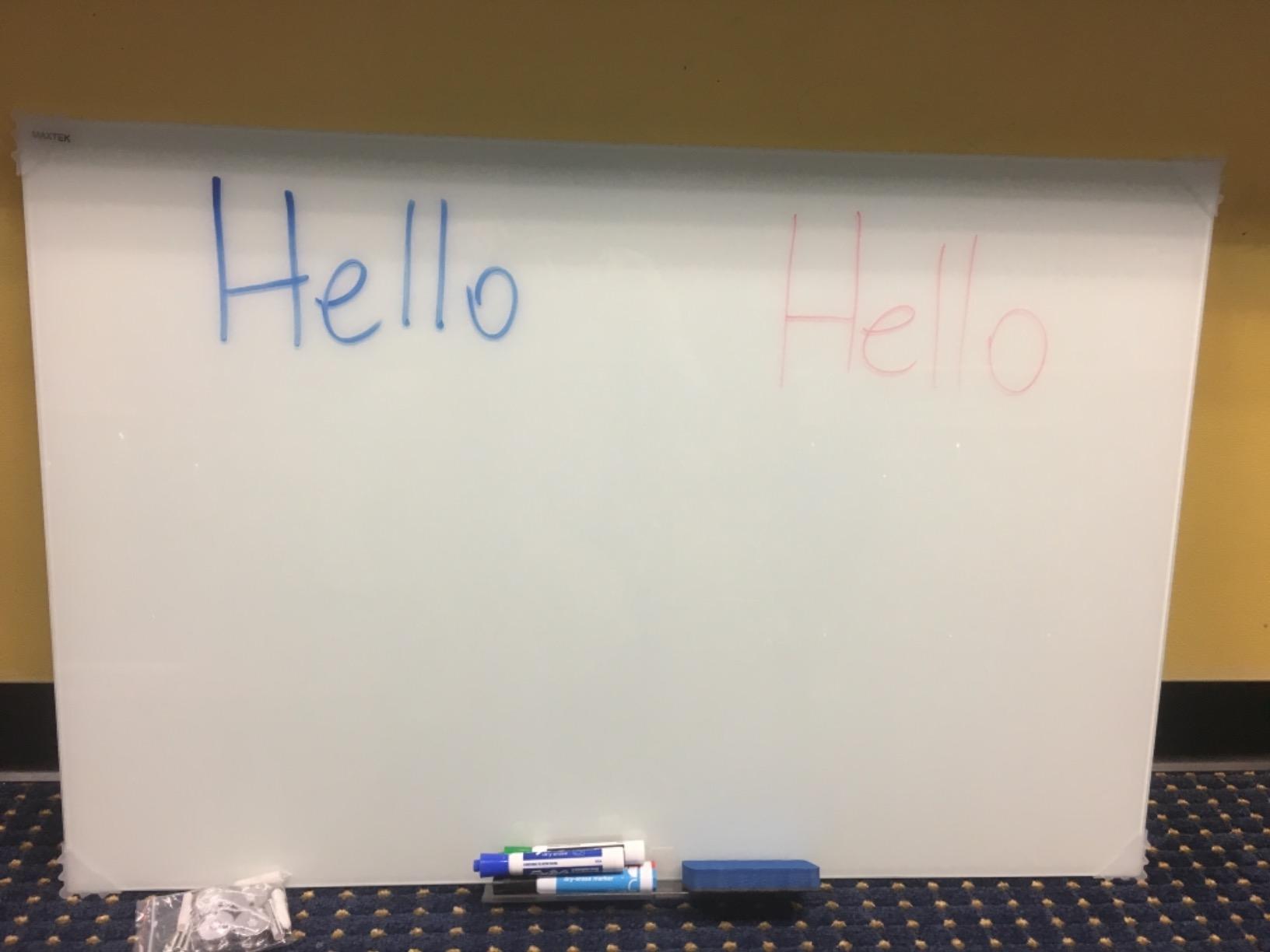 Maxtek Magnetic Glass Whiteboard 48 x 36 in, Frameless Glass Board for Wall | Large Glass Dry Erase Board, Strong Magnetic Surface, Includes Markers, Magnets, and Eraser for Classroom, Home, and Office customer photo 2
