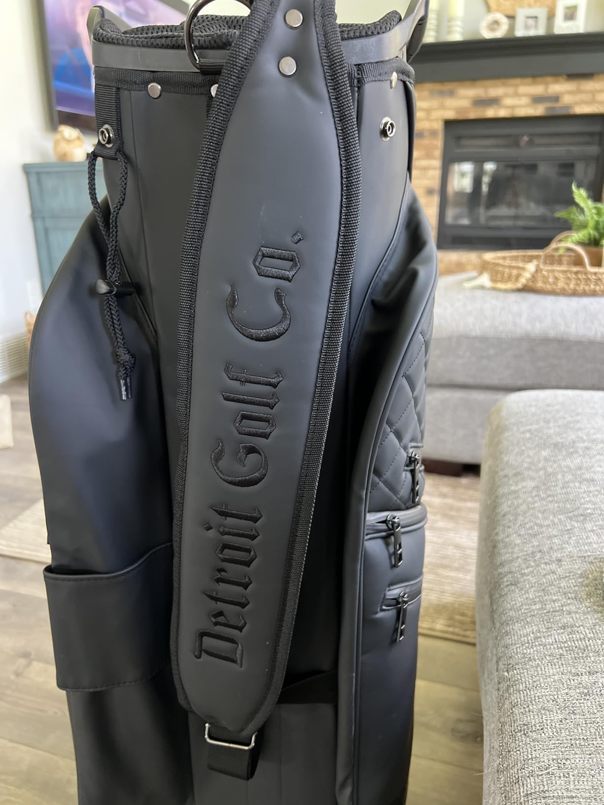 14 Way Golf Cart Bag - Premium Lightweight Cart Golf Bag with Full Length Dividers, 12 Pockets, Cooler Pocket & Rain Hood by Detroit Golf Co. customer photo 2