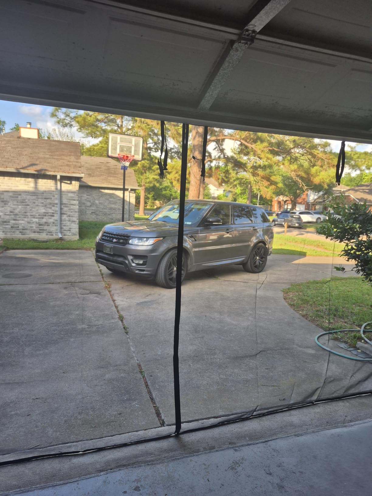 Garage Door Screen 2 Car 16x7ft Garage Screen Door, Upgraded PET Mesh Stronger Than Fiberglass and Polyester, Heavy Duty Weighted Bottom and Magnetic Closure, Hands Free, Easy Assembly customer photo 1