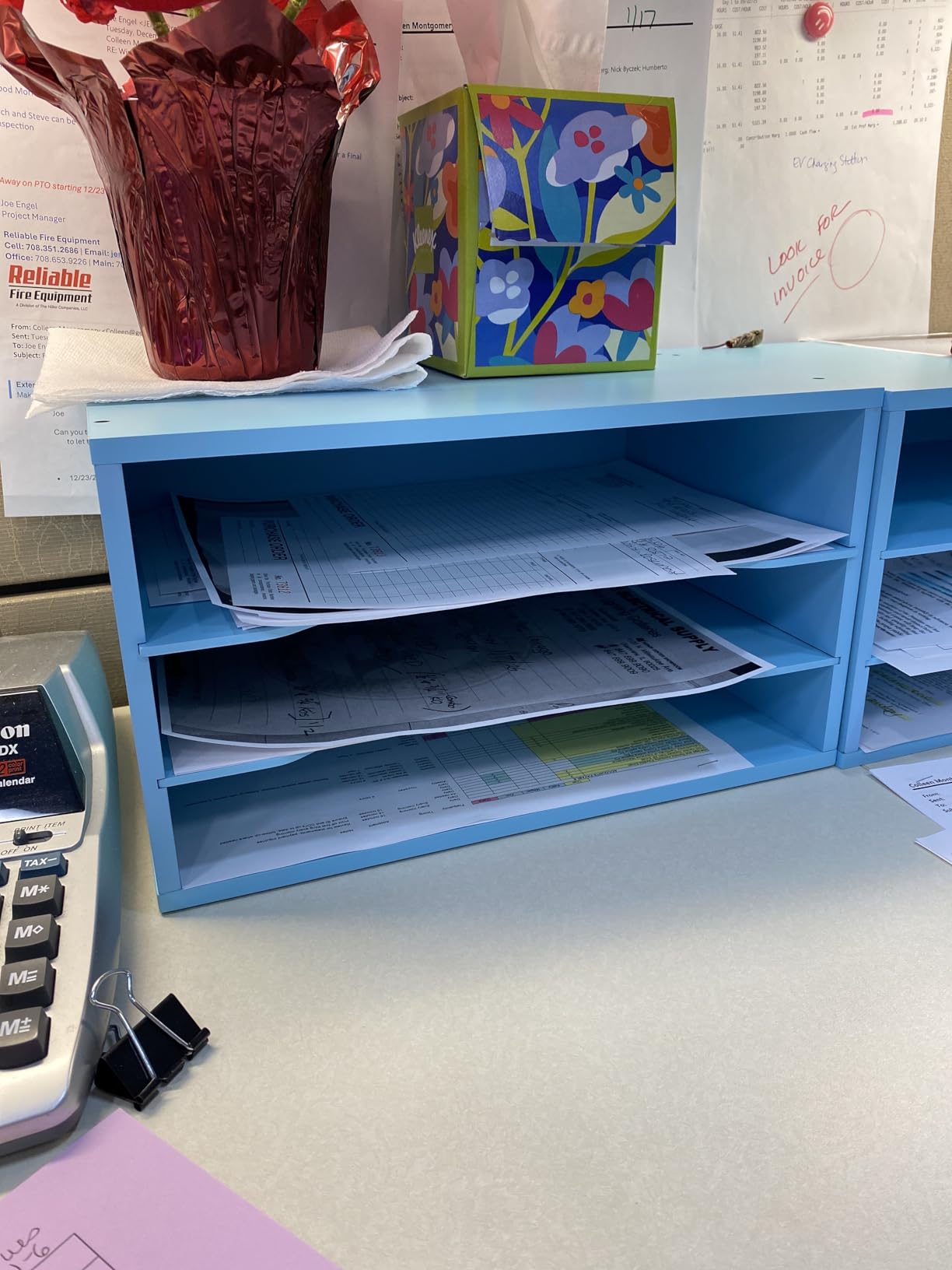 5 Tier Wood Desk Organizer, Mail Sorter and Paper Organizer for Desk, Black | Wooden Desktop Organizer for Sorting Papers, Letters and Mails, Literature Organizer for Home Office, Classroom Organization customer photo 2