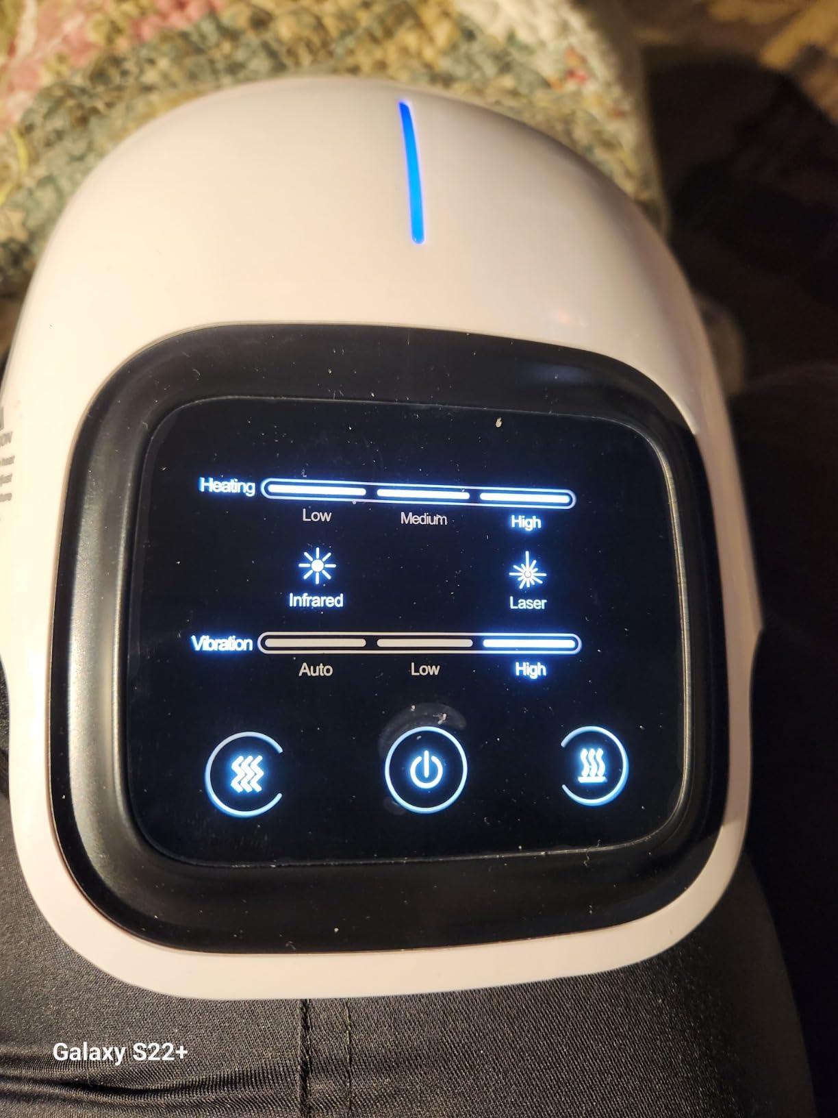 Cordless Knee Massager with LED Screen, Infrared Heat and Vibration Knee Pain Relief for Swelling Stiff Joints, Stretched Ligament and Muscles Injuries, Portable Knee Massage for Family and Friends customer photo 1