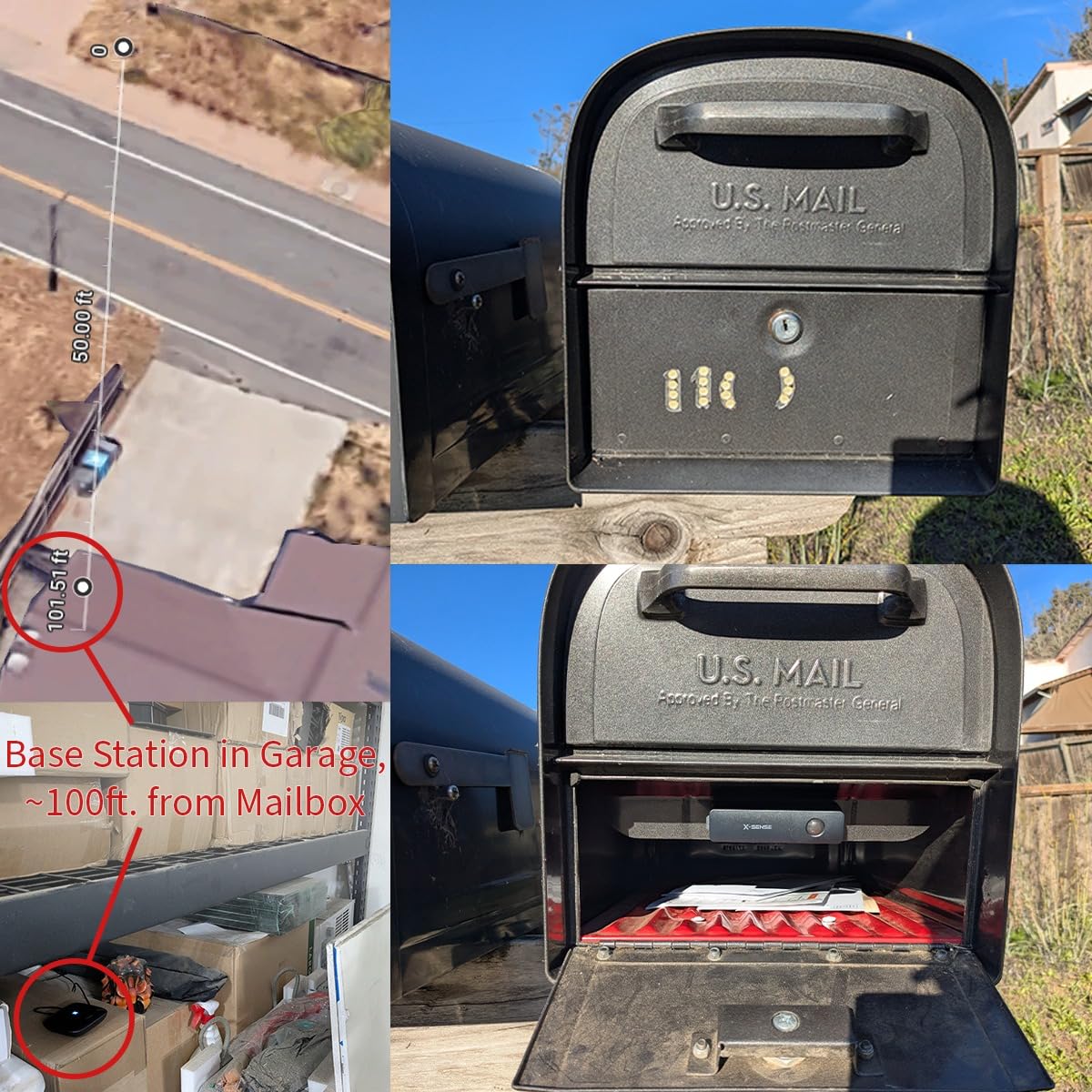 X-Sense Smart Mailbox Alarm for Delivered Mail, APP Alerts | Wireless Long Range Mailbox Sensor with SBS50 Base Station, Up to 4 Years of Battery Life, SMA11 customer photo 2