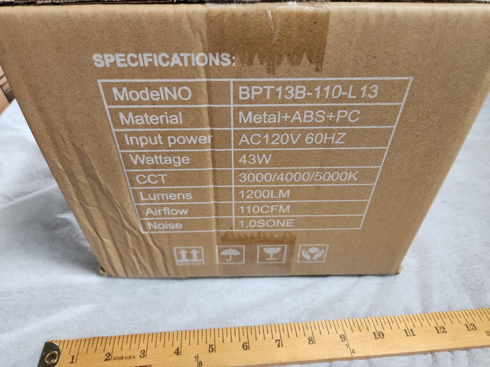 Fitop Bathroom Exhaust Fan with Light, 1.0 Sones 110 CFM 43W 1200LM, ETL, Ceiling Opening 7.75