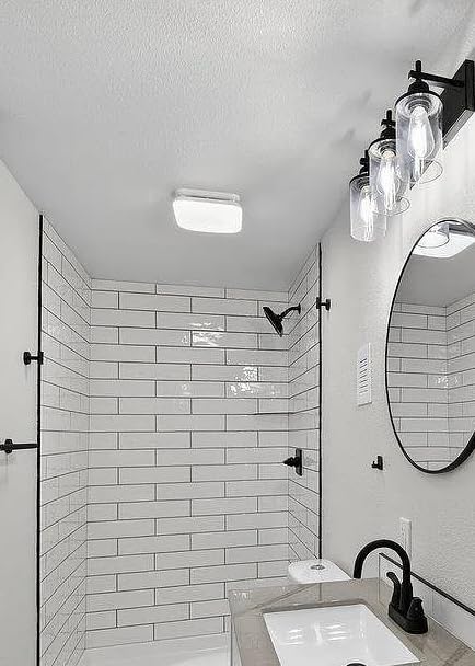Fitop Bathroom Exhaust Fan with Light, 1.0 Sones 110 CFM 43W 1200LM, ETL, Ceiling Opening 7.75