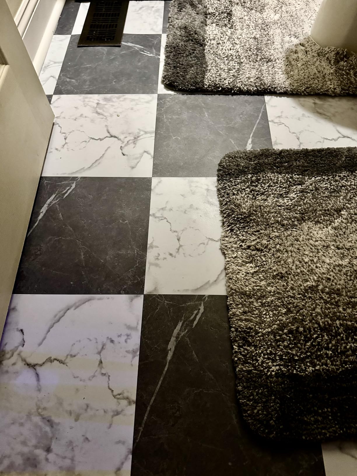 Art3d 30-Pack Peel and Stick Vinyl Floor Tiles, Black & White Marble customer photo 1