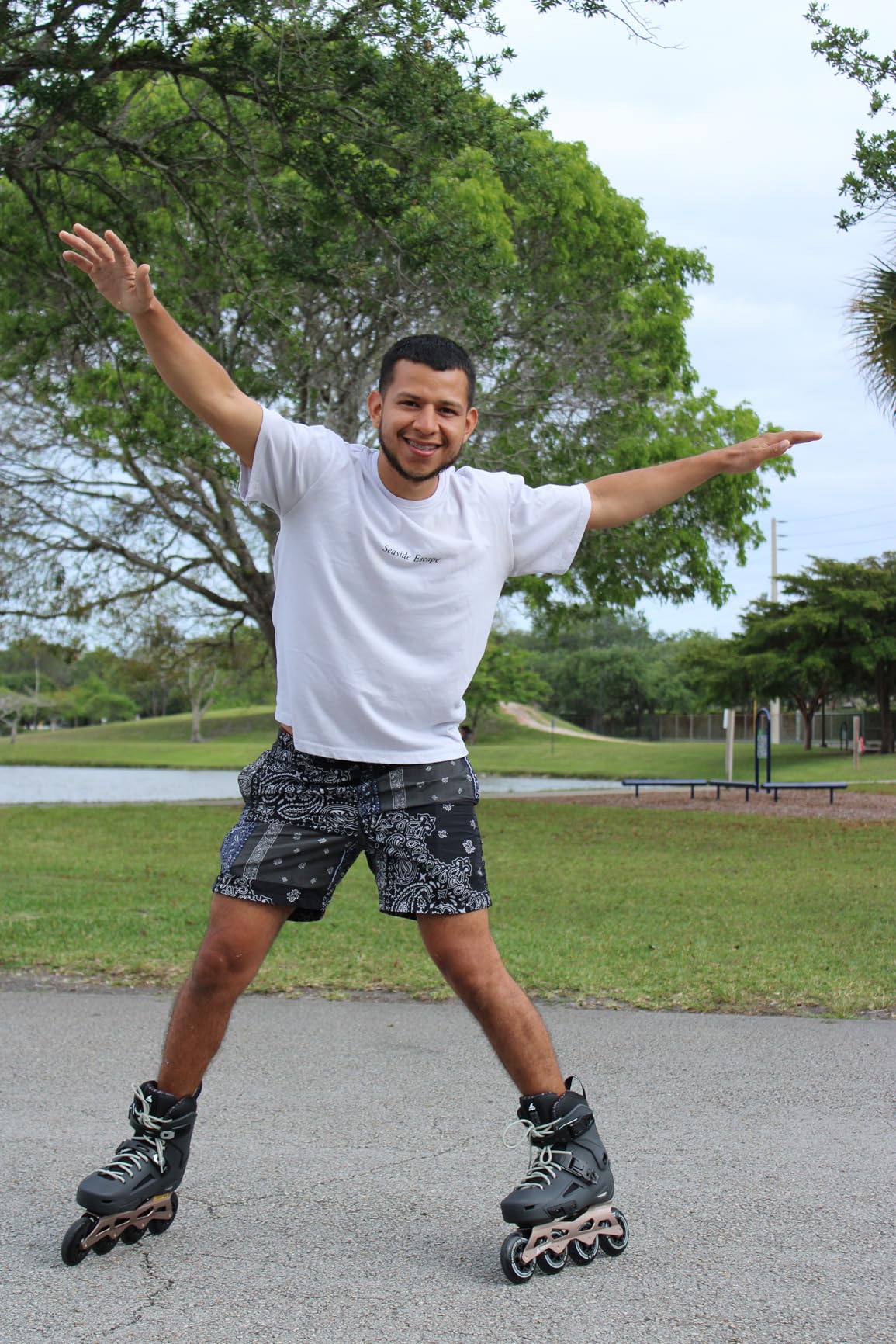 Rollerblade Lightning 90 Men's Urban Inline Skate, Anthracite and Taupe customer photo 2